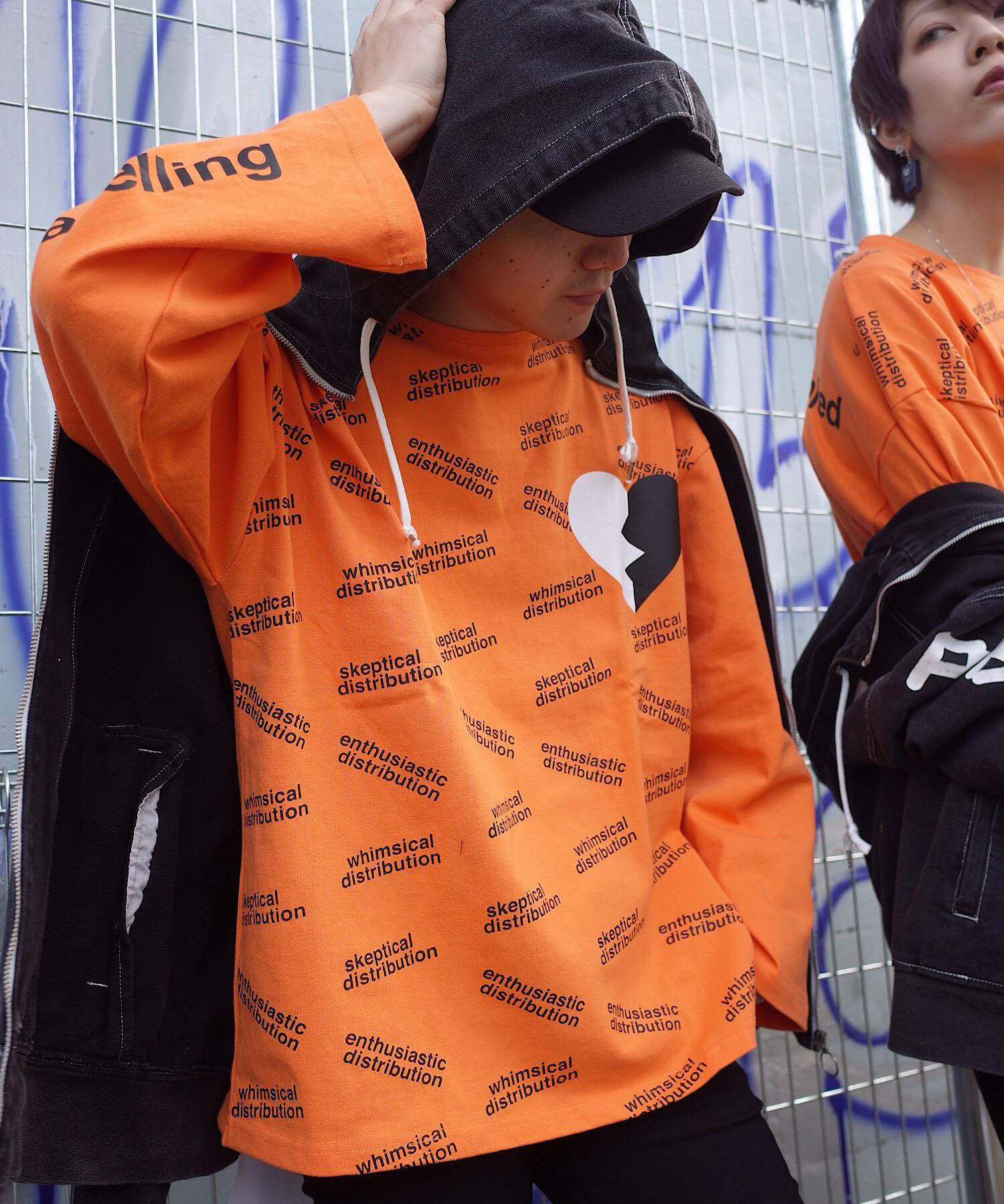 Black x squad hoodie orange on sale