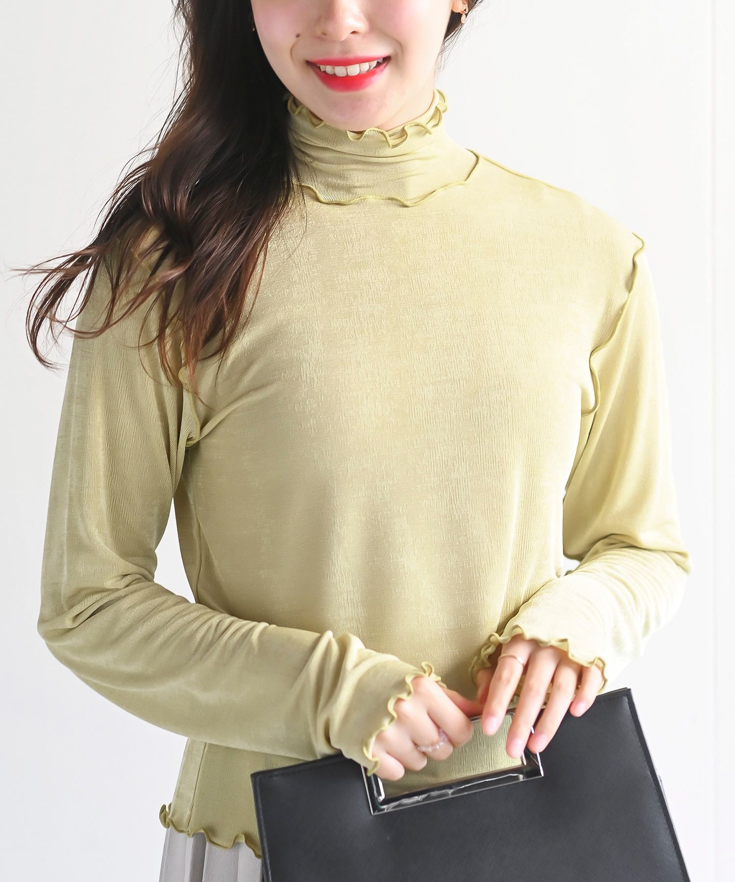 ふりふ　プリーツ重ね衿　ベージュ　美品 ふりふ プリーツ重ね衿 ベージュ 美品 ていたし