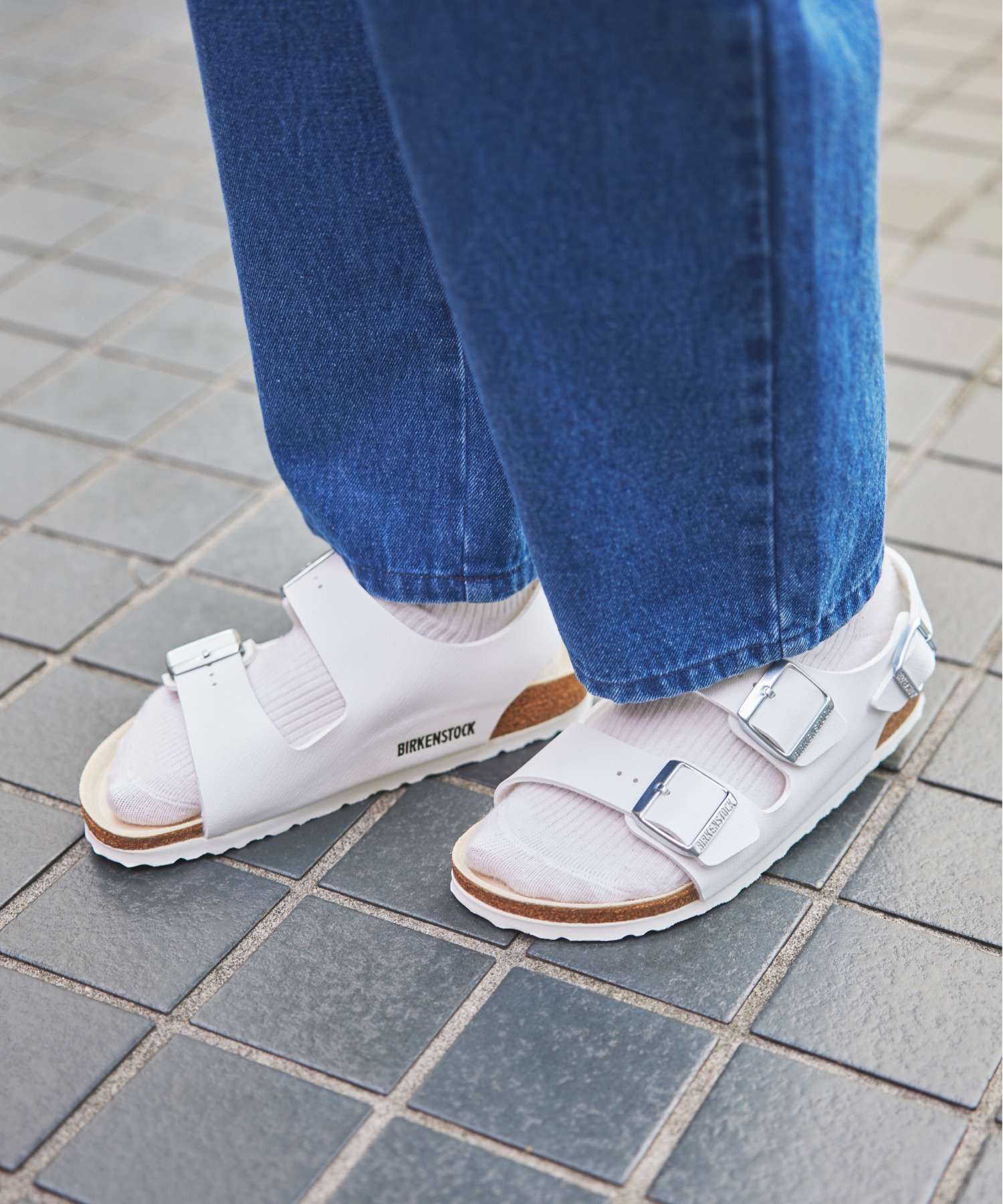 ビルケンシュトック ミラノ 白 40 26.0 サンダル（BIRKENSTOK  