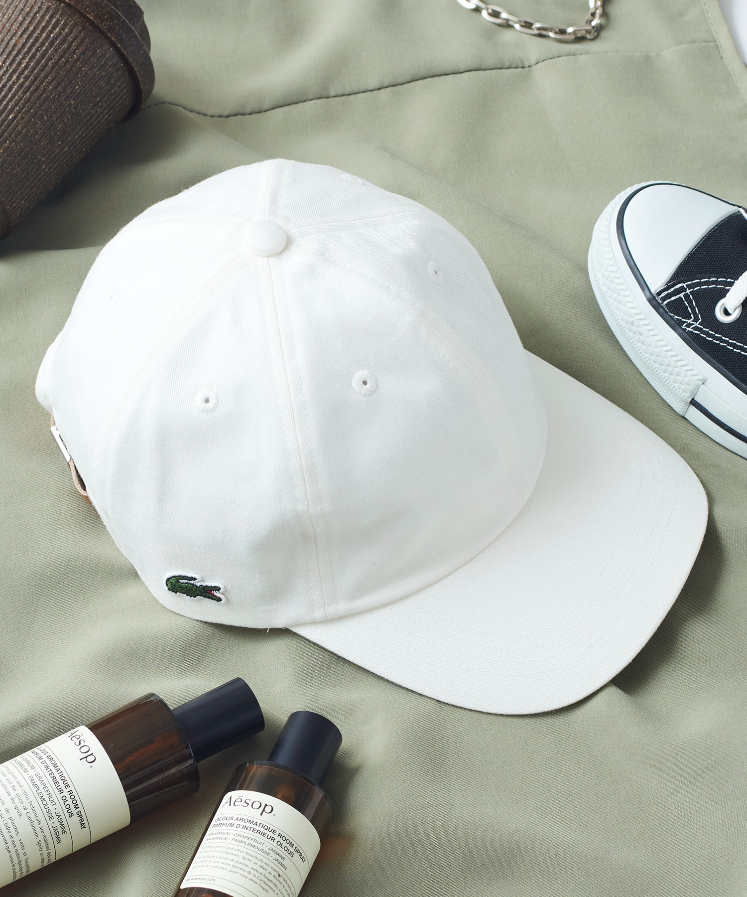 帽子 キャップ LACOSTE ラコステ FLAT VISOR LOGO CAP