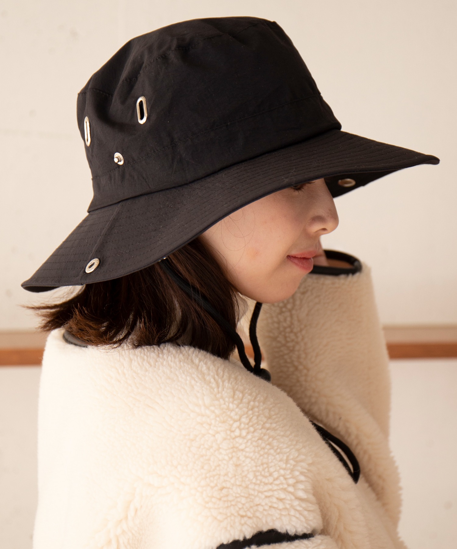 peaceminusone denim bucket hat Peaceminusone Black Denim frayed