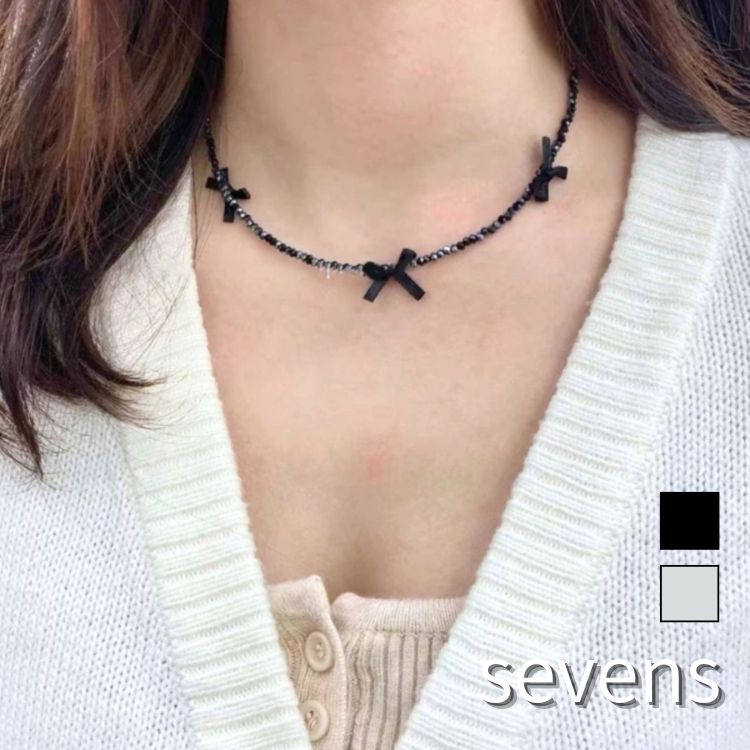 ビーズリボンネックレス 韓国 アクセサリー  [品番：ATYW0002540]｜sevens（セブンズ）のレディースファッション通販｜SHOPLIST（ショップリスト）