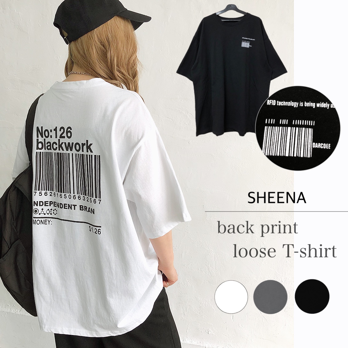 バックプリントルーズTシャツ 春夏 韓国ファッション[品番：SHNW0006558]｜SHEENA  （シーナ）のレディースファッション通販｜SHOPLIST（ショップリスト）