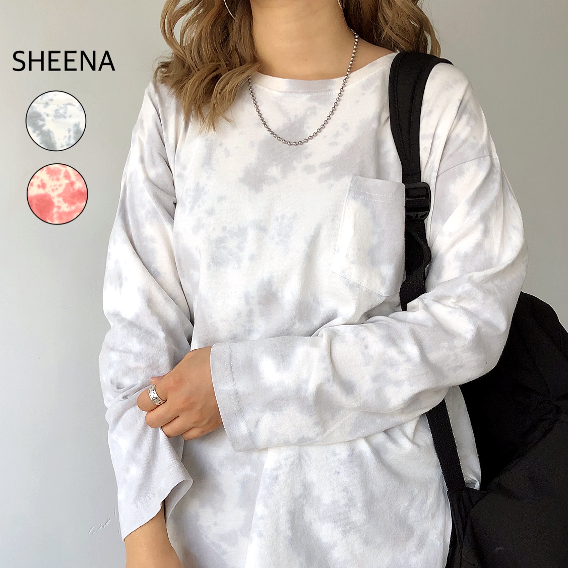 タイダイ柄サイドスリットロンT 春 秋[品番：SHNW0007807]｜SHEENA  （シーナ）のレディースファッション通販｜SHOPLIST（ショップリスト）