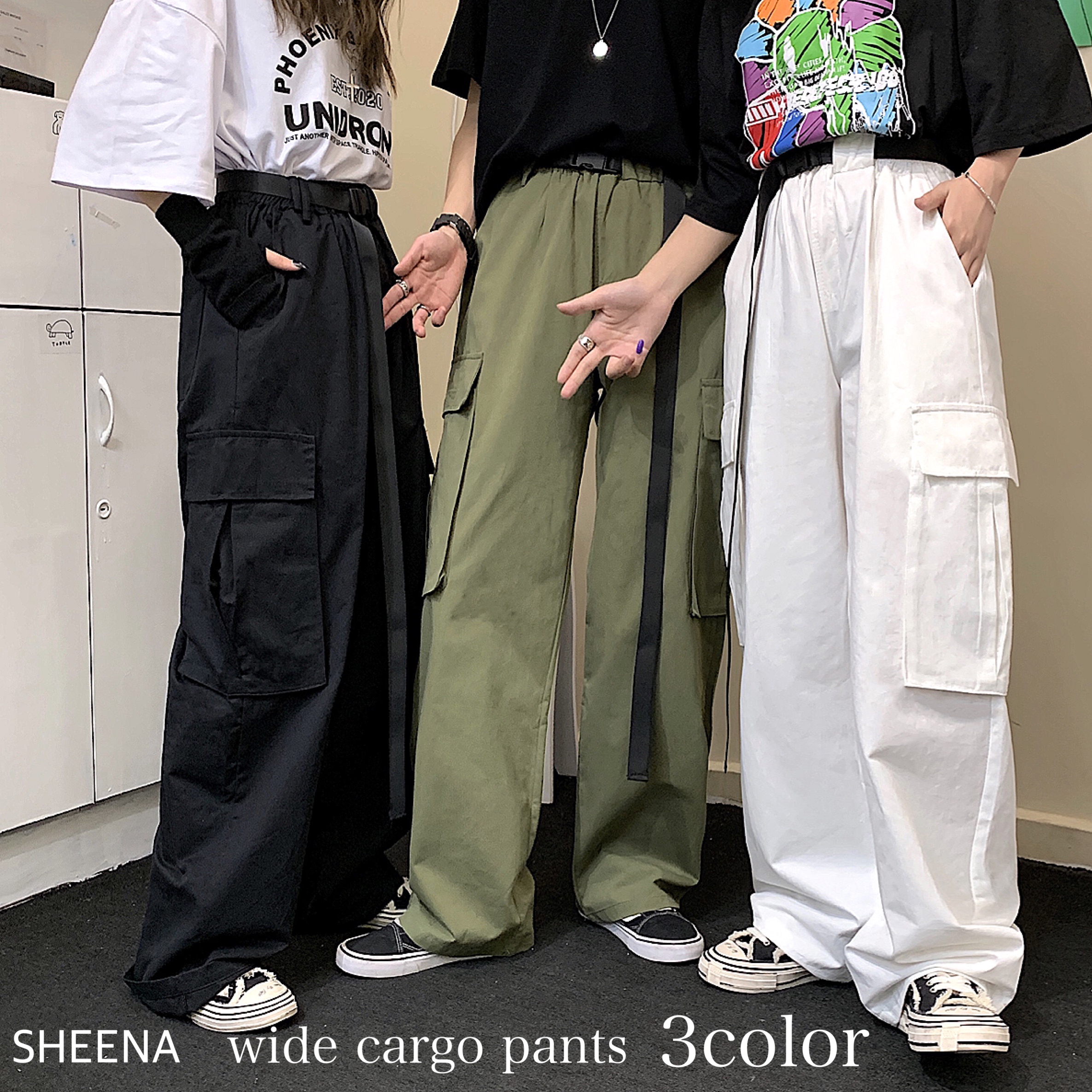 ウエストゴムワイドカーゴパンツ 春 夏[品番：SHNW0007306]｜SHEENA