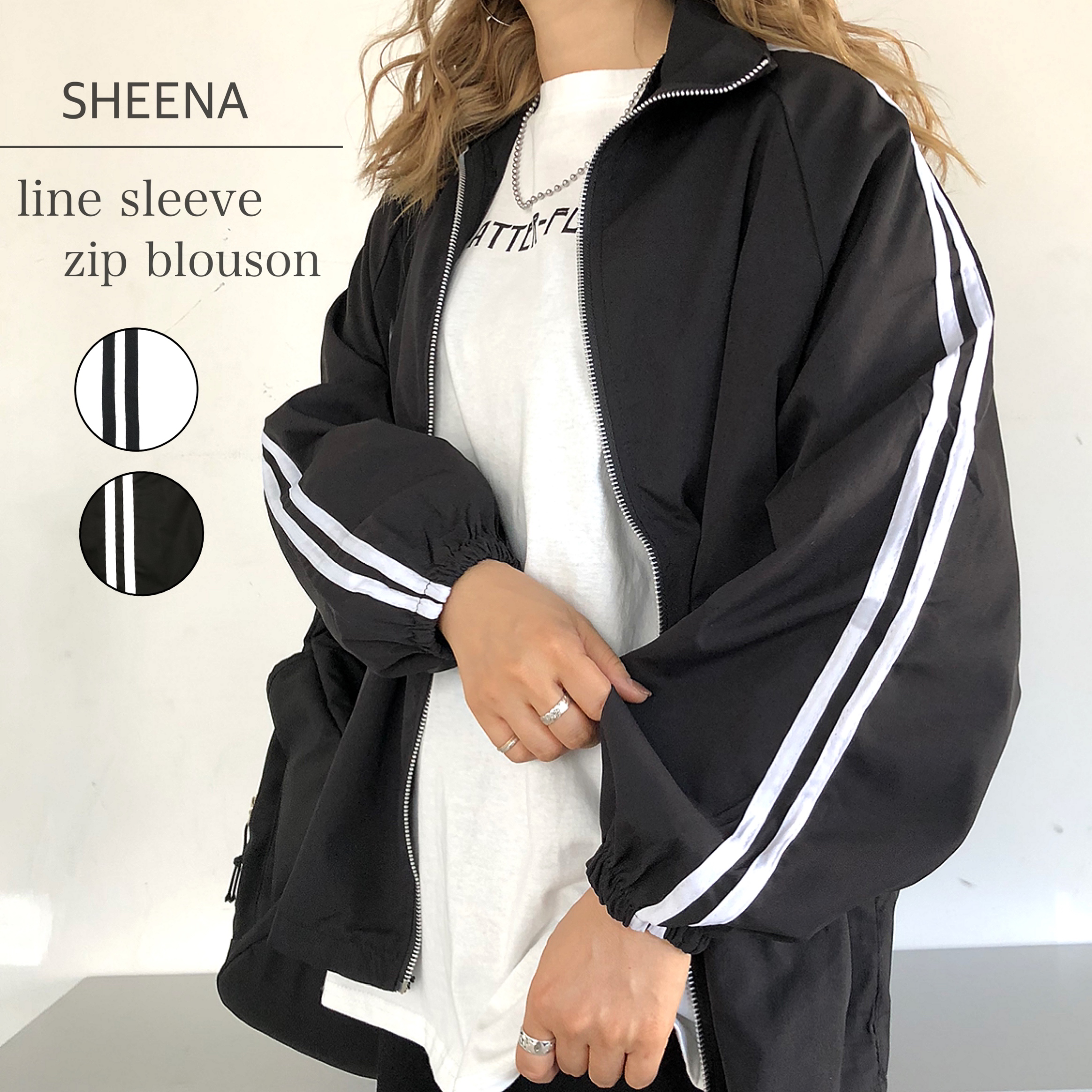 ラインスリーブZIPブルゾン 秋 冬[品番：SHNW0008007]｜SHEENA  （シーナ）のレディースファッション通販｜SHOPLIST（ショップリスト）