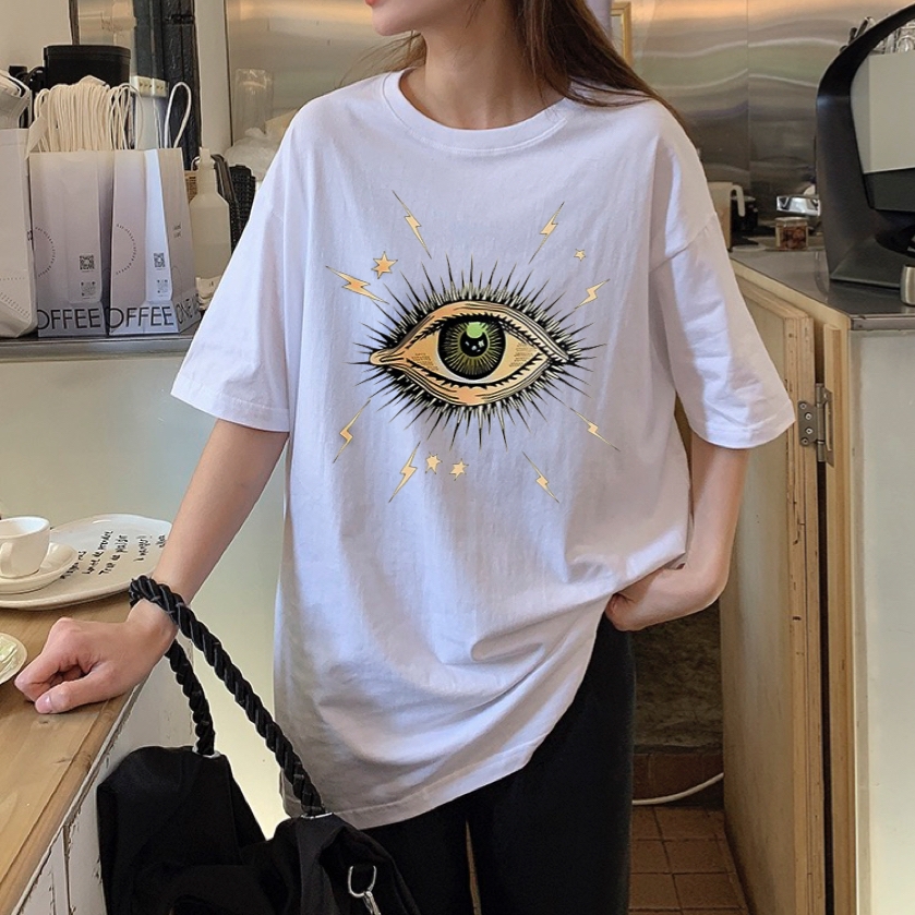 韓国風 女夏新しい 半袖Tシャツ 気質ファッションTシャツ 学生Tシャツ ブラック M Tシャツ