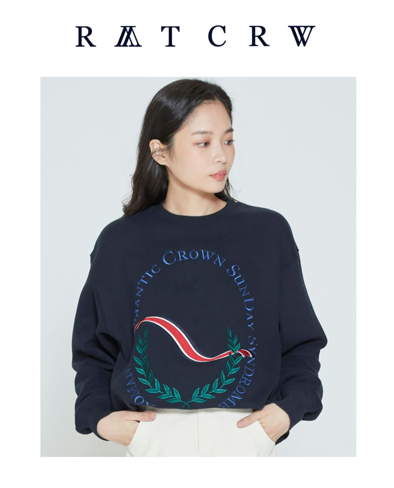 ロマンティッククラウン スウェット(M)刺繍ロゴ ビッグプリント