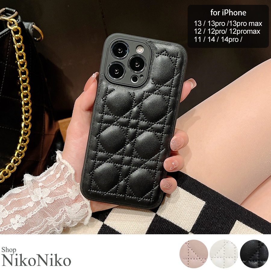 キルティング スマホケース  iphoneケース[品番：MG000008101]｜ShopNikoNiko（ショップニコニコ）のファッション通販｜SHOPLIST（ショップリスト）