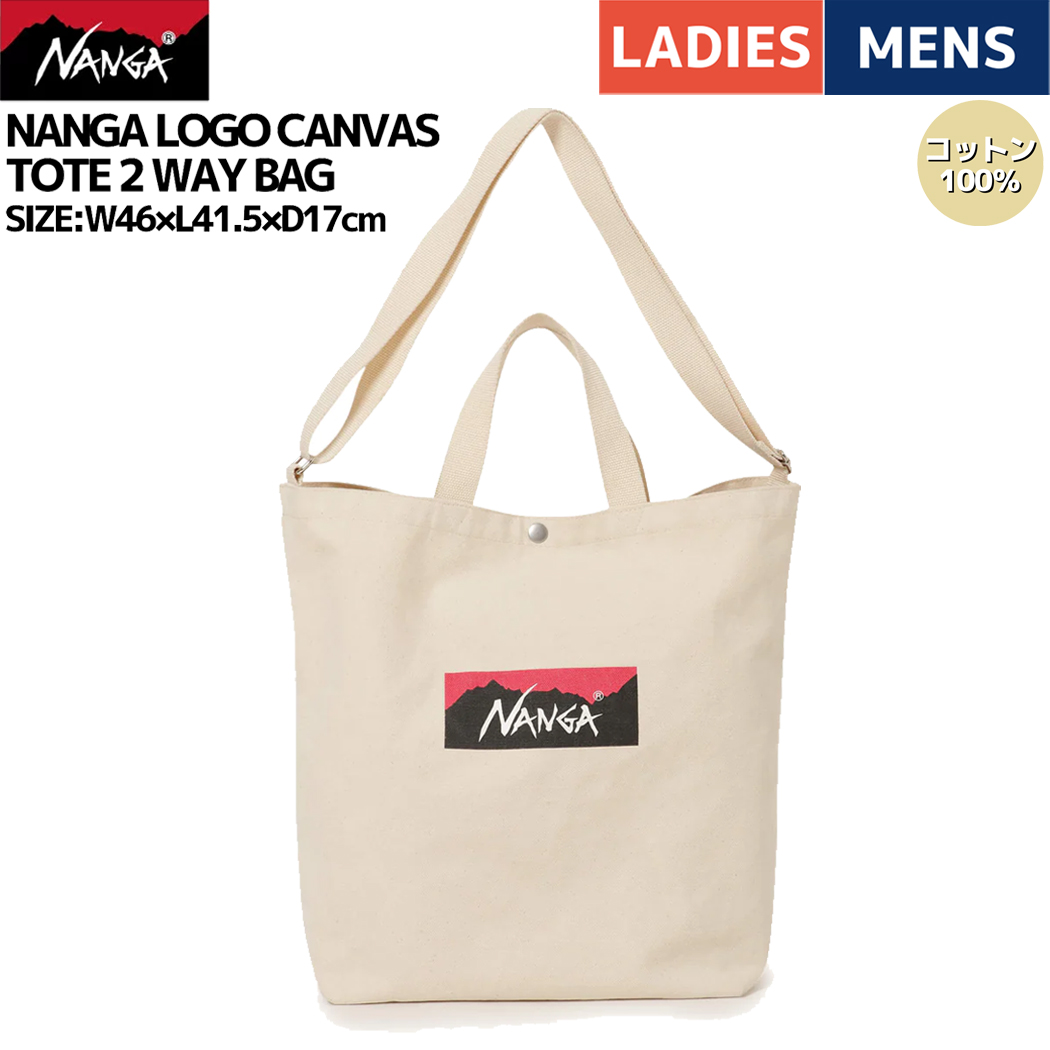 ナンガ NANGA NANGA LOGO CANVAS TOTE 2 WAY BAG ナンガ ロゴ