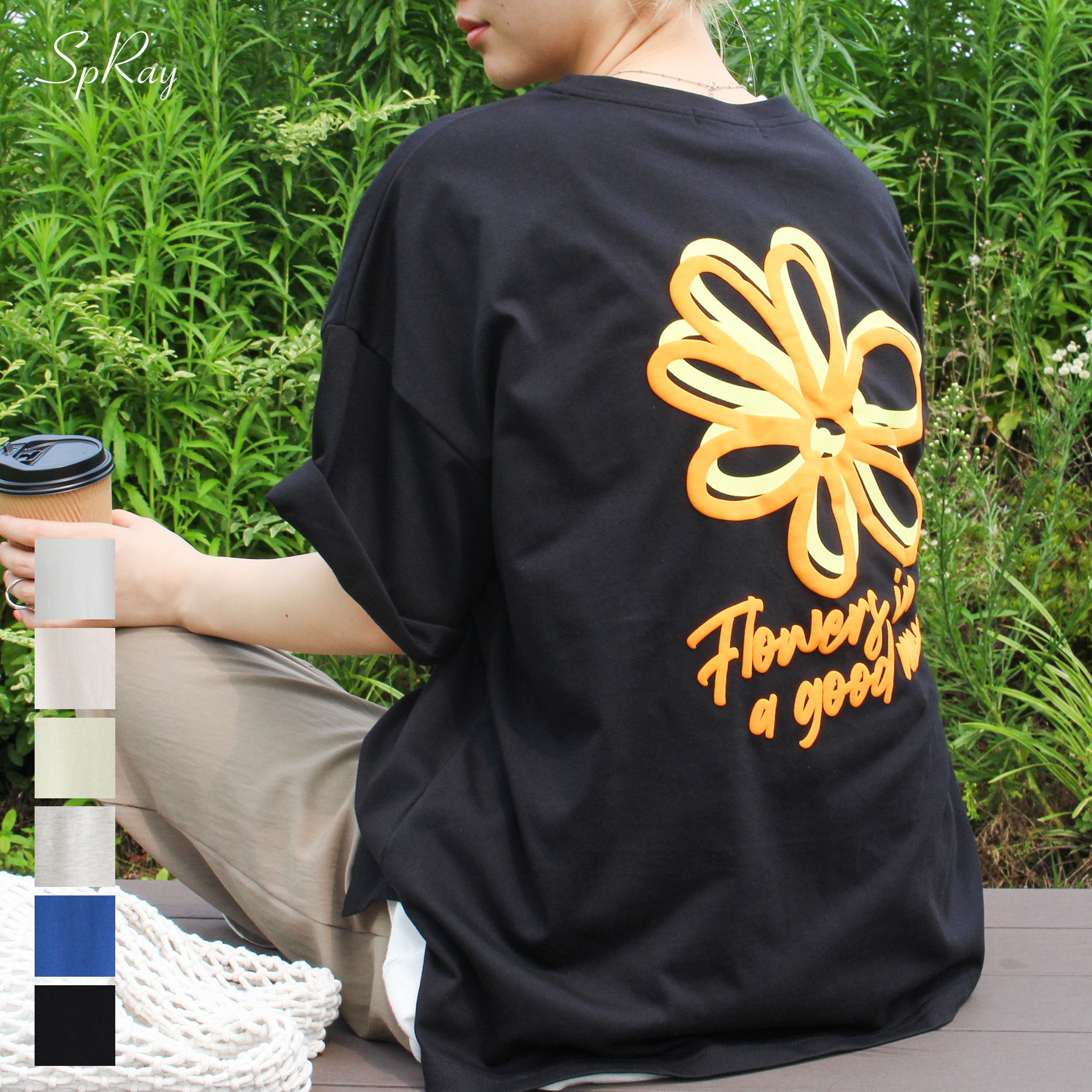 ＦＬＯＷＥＲロゴ Ｔシャツ[品番：SPRW0010094]｜SpRay（スプレイ）のレディースファッション通販｜SHOPLIST（ショップリスト）