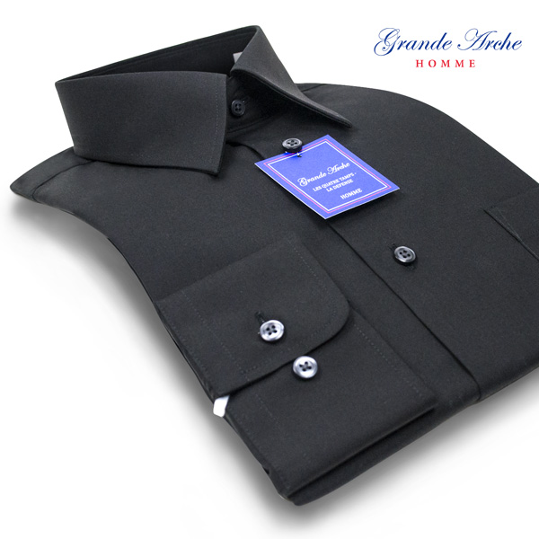 形態安定加工 レギュラーカラー ブラックシャツ10P03Dec16[品番