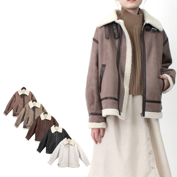 フライトジャケット レザージャケット  ボア[品番：XV000017653]｜STYLEBLOCK（スタイルブロック）のレディースファッション通販｜【毎日送料無料】SHOPLIST（ショップリスト）