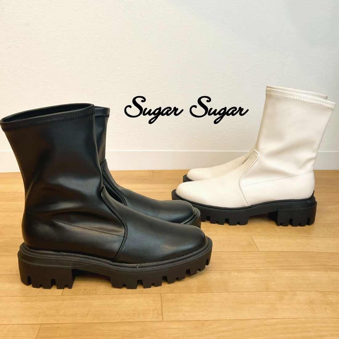 シュガー シュガー Sugar Sugar トラックソールストレッチブーツ[品番：SGSS0000777]｜SUGAR SUGAR（シュガーシュガー ）のレディースファッション通販｜SHOPLIST（ショップリスト）