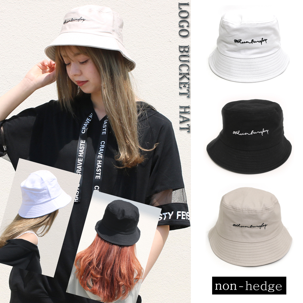 ロゴバケットハット レディース ファッション[品番：NHGW0001034]｜non-hedge （ノンヘッジ）のレディースファッション通販