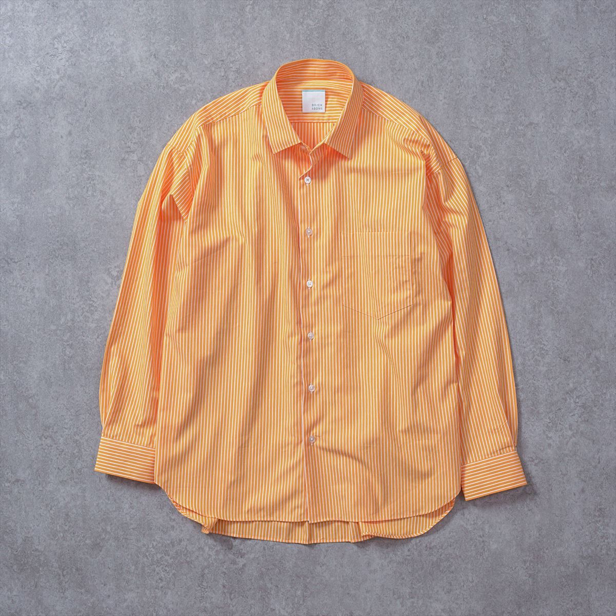 リラックスバックプリーツシャツ＜オレンジストライプ＞[品番：BRHM0009309]｜TOKYO  SHIRTS（トーキョーシャツ）のメンズファッション通販｜SHOPLIST（ショップリスト）