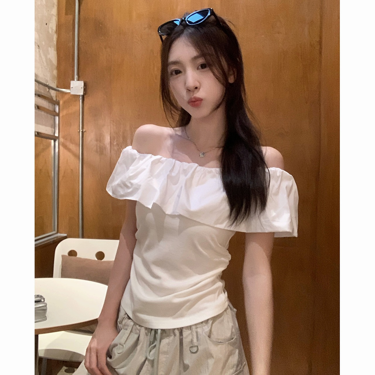 美品 IENA イエナ サテンボートネックブラウス ローズピン... 未使用 