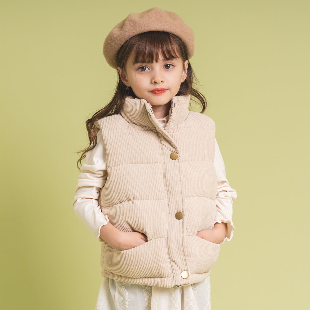 カラーコーデュロイ中綿ベスト[品番：VINK0002026]｜URBAN  CHERRY（アーバンチェリー）のキッズファッション通販｜SHOPLIST（ショップリスト）