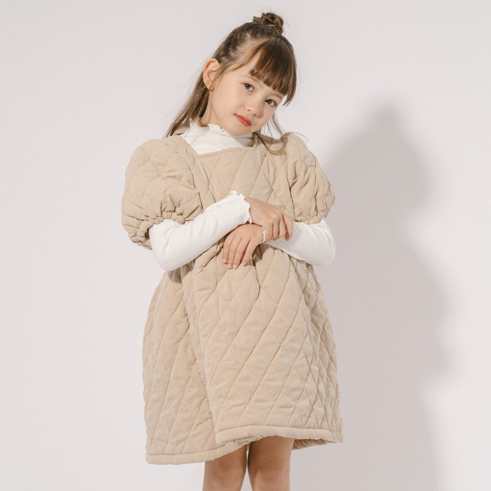 ダイヤキルティングパフスリーブワンピース[品番：VINK0003102]｜URBAN  CHERRY（アーバンチェリー）のキッズファッション通販｜SHOPLIST（ショップリスト）