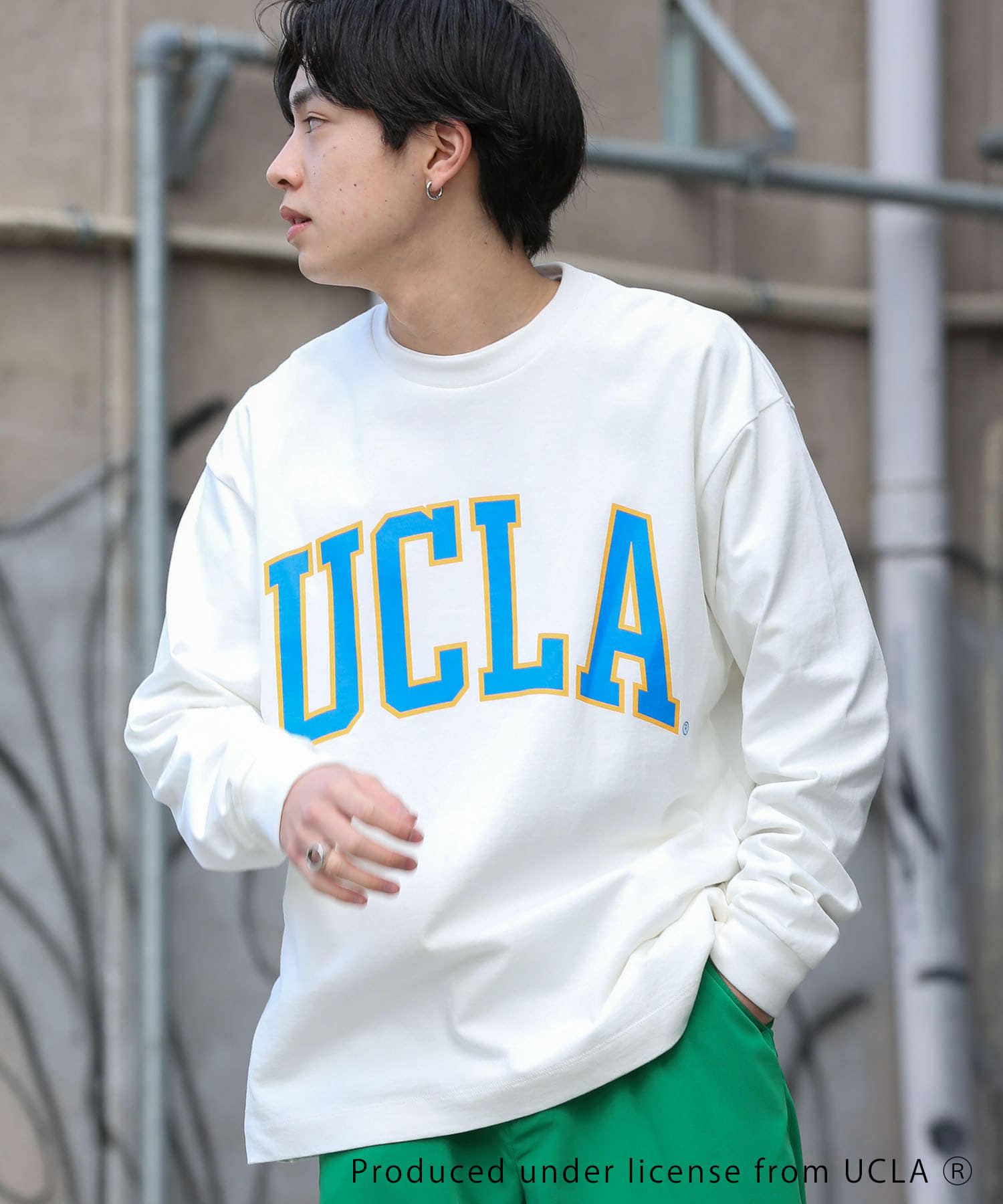『ユニセックス』『別注』UCLAカレッジロゴロングTシャツ A[品番