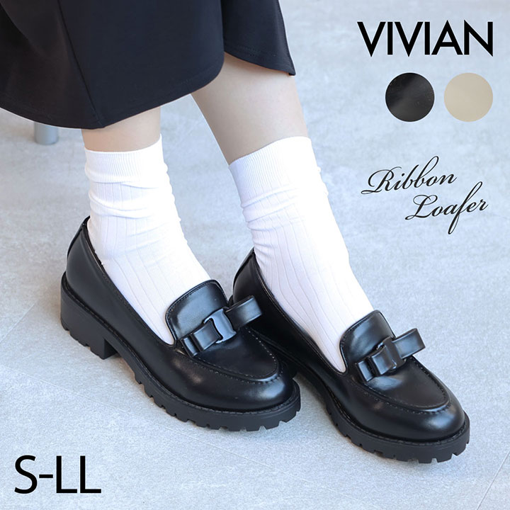 厚底リボンローファー[品番：VIVS0009785]｜VIVIAN COLLECTION