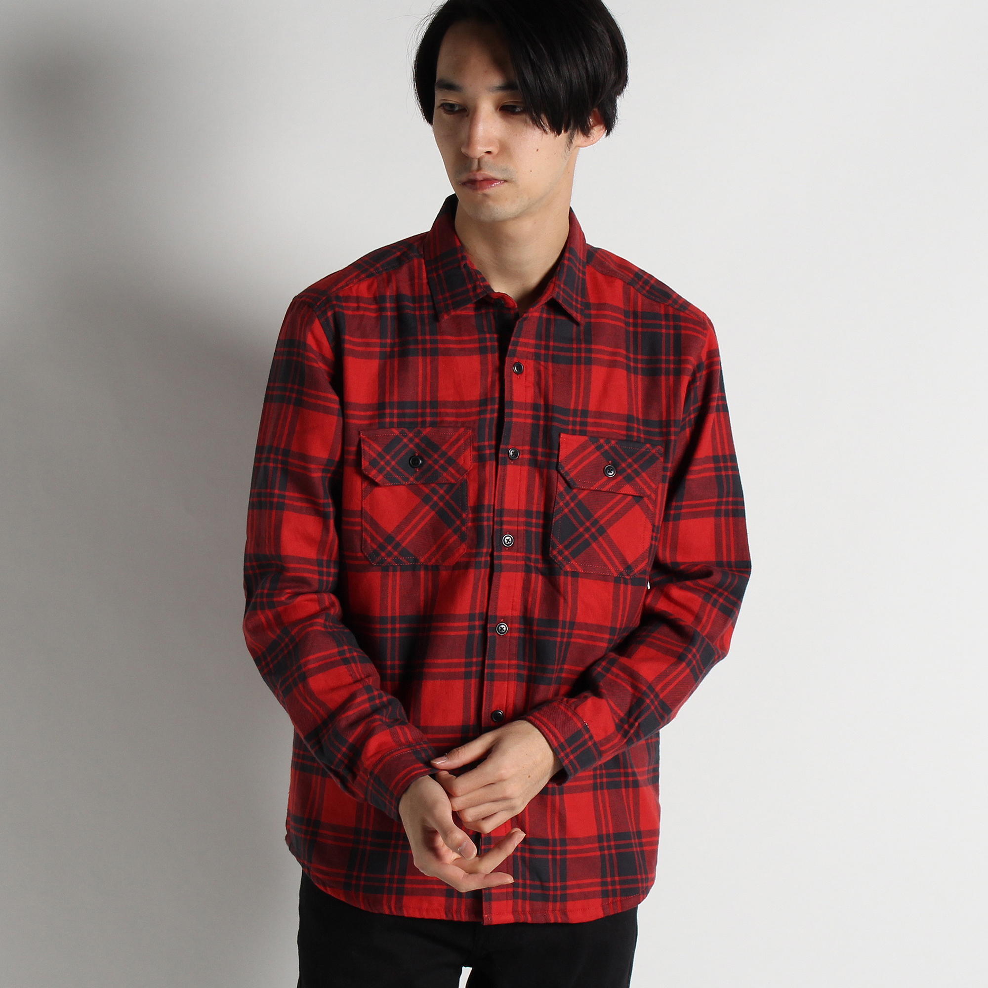 裏シャギーチェックシャツ[品番：WG010016992]｜WEGO【MEN】（ウィゴー