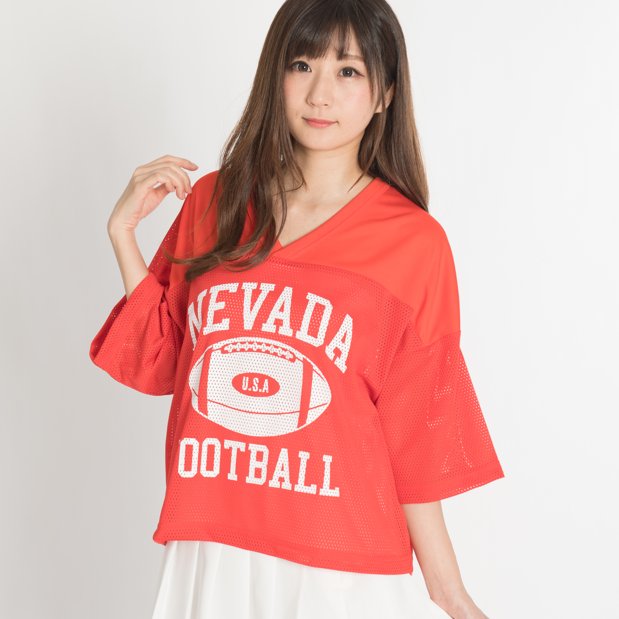 メッシュVネックTシャツ  BR18SM04-L029[品番：WG010030450]｜WEGO【WOMEN】（ウィゴー）のレディースファッション通販｜SHOPLIST（ショップリスト）