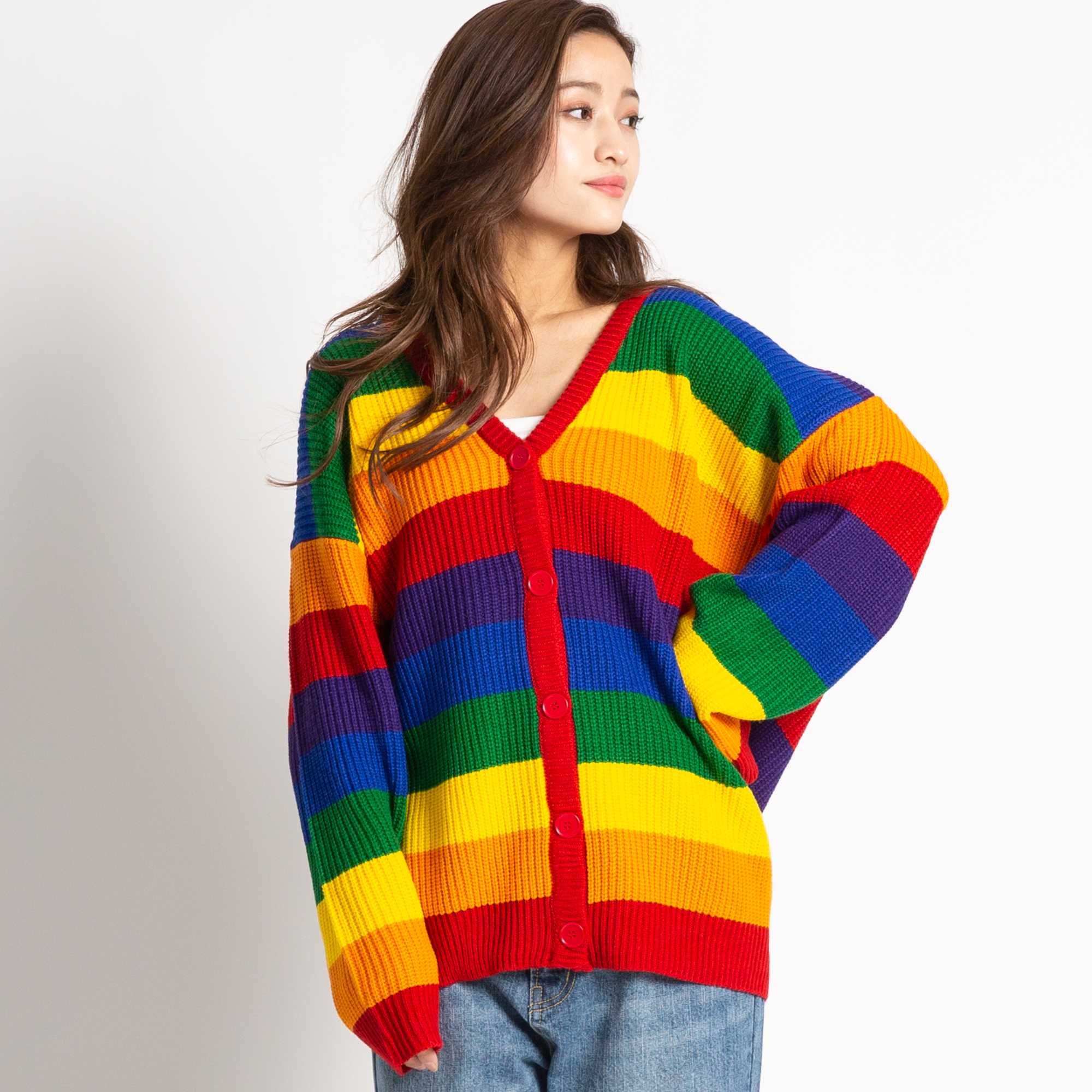 【WC】レインボーカーディガン[品番：WG010034038]｜WEGO【WOMEN】（ウィゴー）のレディースファッション通販｜SHOPLIST（ショップリスト）