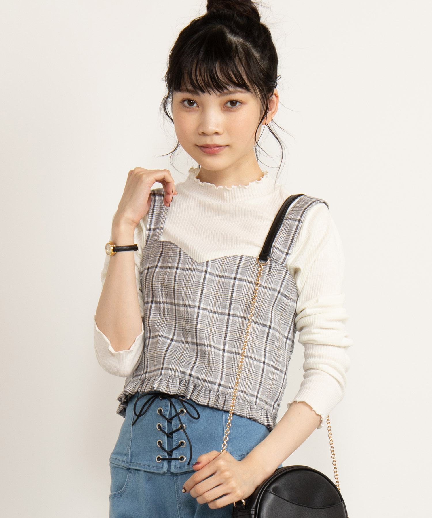 チェックフリルビスチェ  BR19SP02-L016[品番：WG010036423]｜WEGO【WOMEN】（ウィゴー）のレディースファッション通販｜SHOPLIST（ショップリスト）