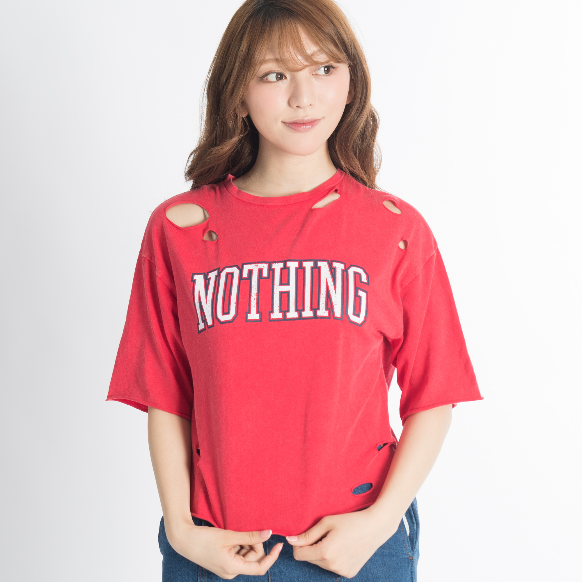 ダメージロックTシャツ BR17SM07-L006[品番：WG010021156