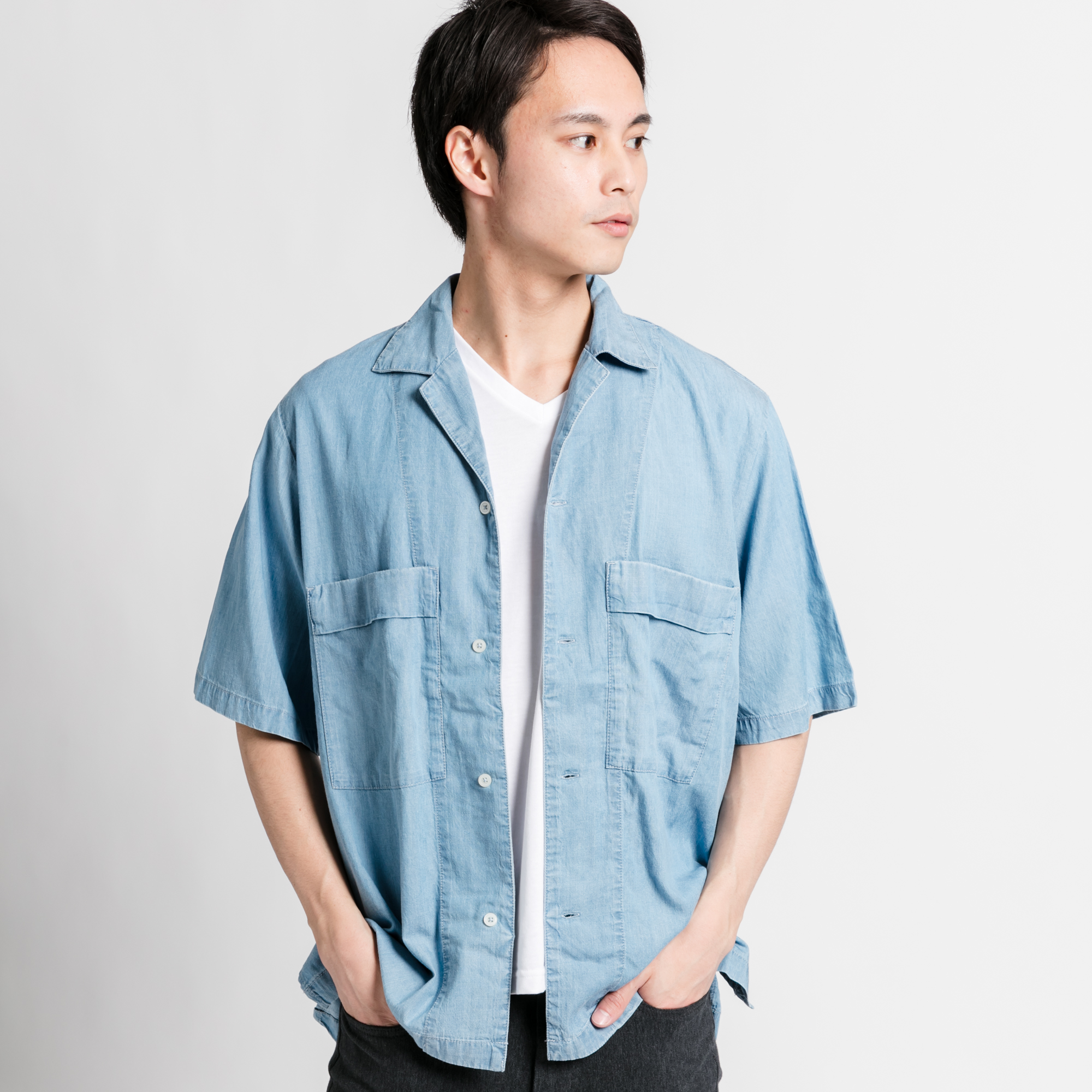 テンセルデニムBIGシャツ(S)[品番：WG010021045]｜WEGO【MEN