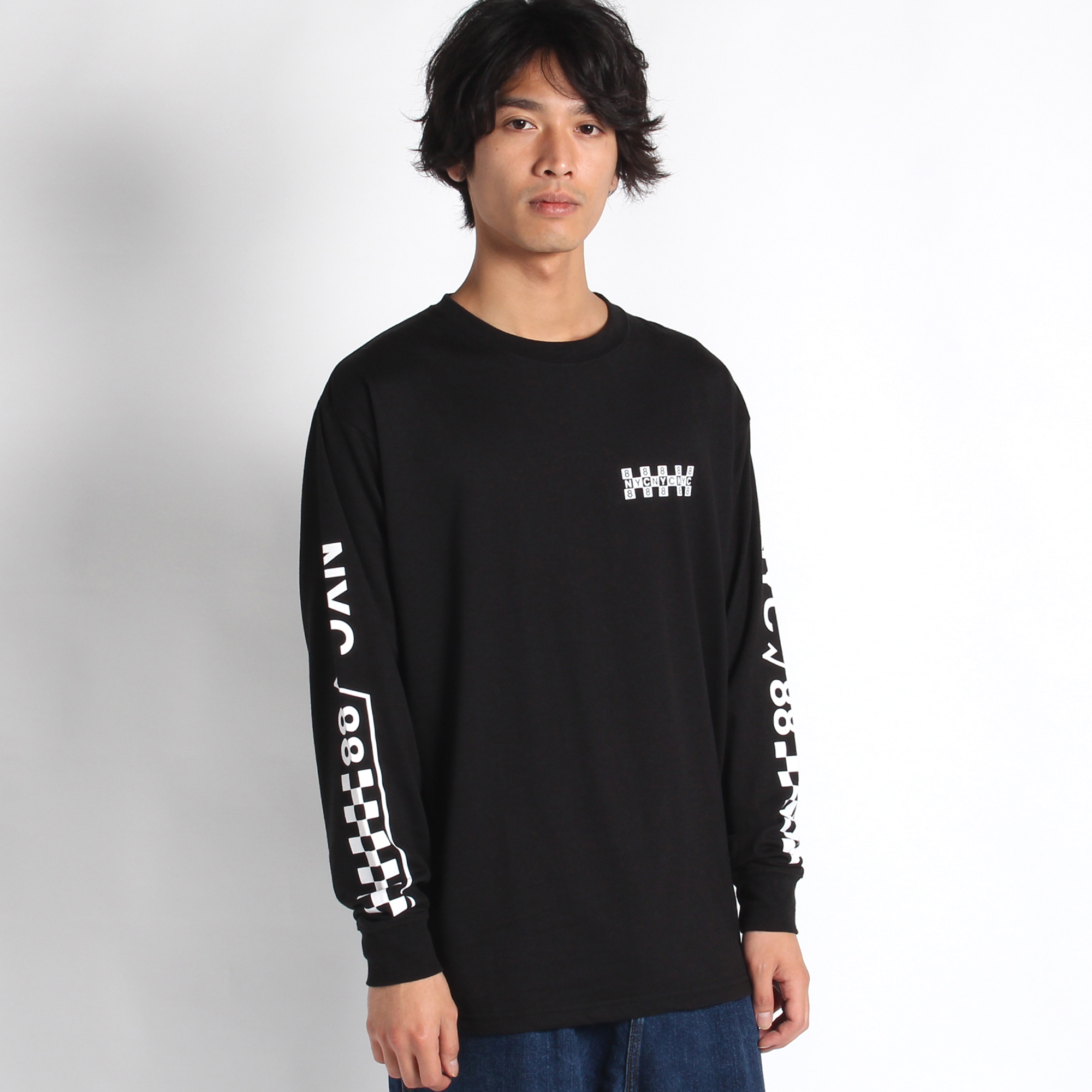 チェッカーフラッグプリントロンT[品番：WG010023688]｜WEGO【MEN