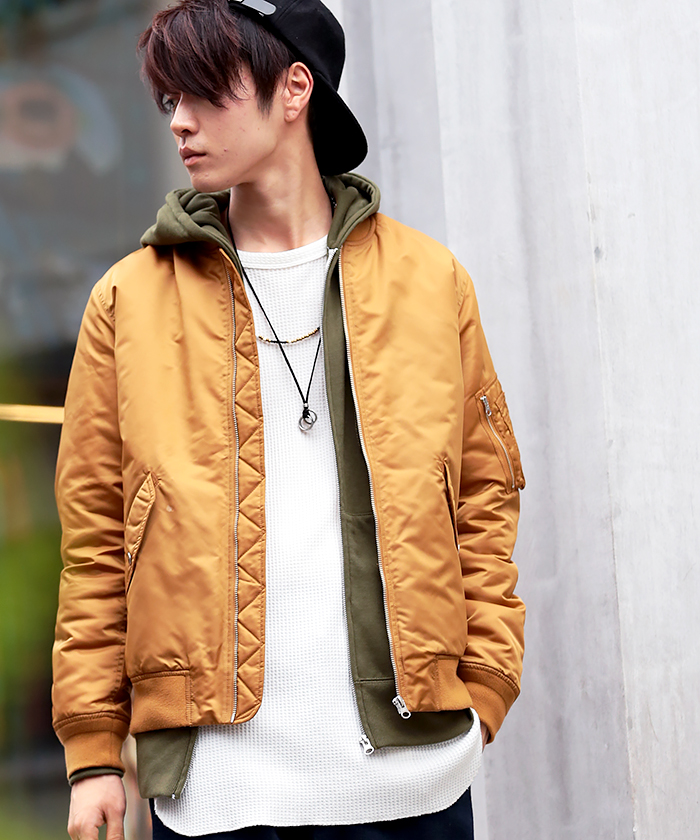 パデッドMA-1  BV16WN11-M001[品番：WG010002358]｜WEGO【MEN】（ウィゴー）のメンズファッション通販｜SHOPLIST（ショップリスト）