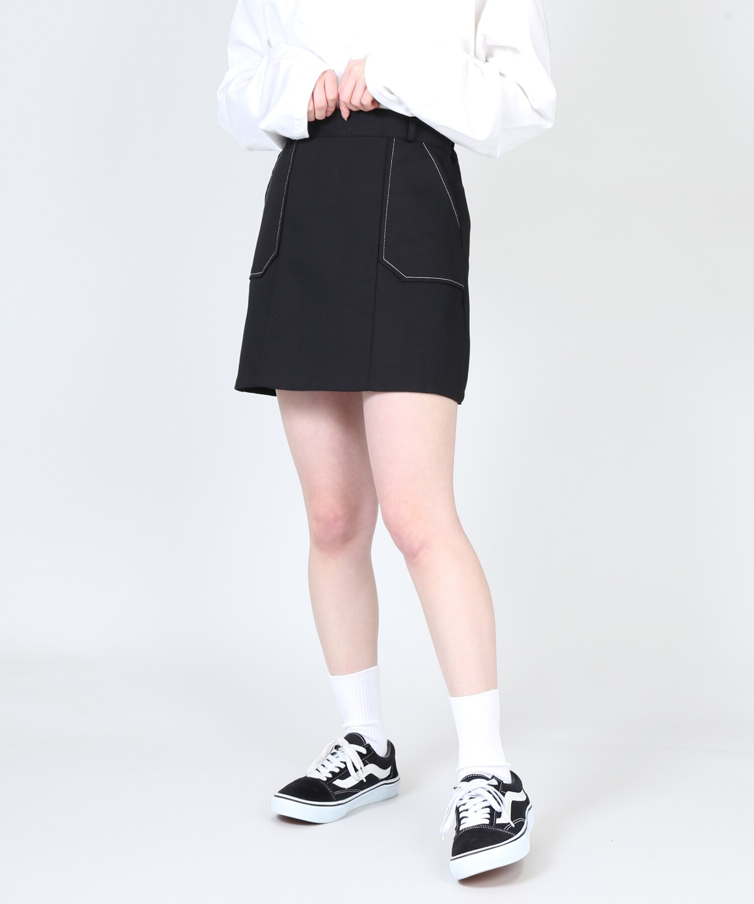 DING】ステッチスカート[品番：WG010043555]｜WEGO【WOMEN】（ウィゴー