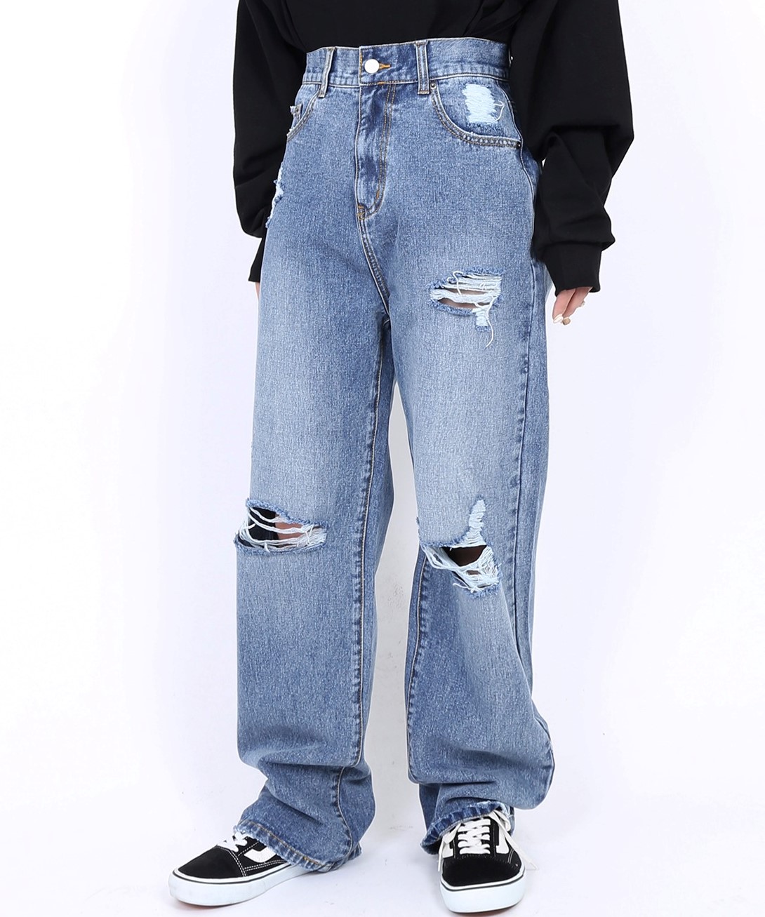 ダメージデニムパンツ EXIEEE  イグジー[品番：WG010083768]｜WEGO【WOMEN】（ウィゴー）のレディースファッション通販｜SHOPLIST（ショップリスト）