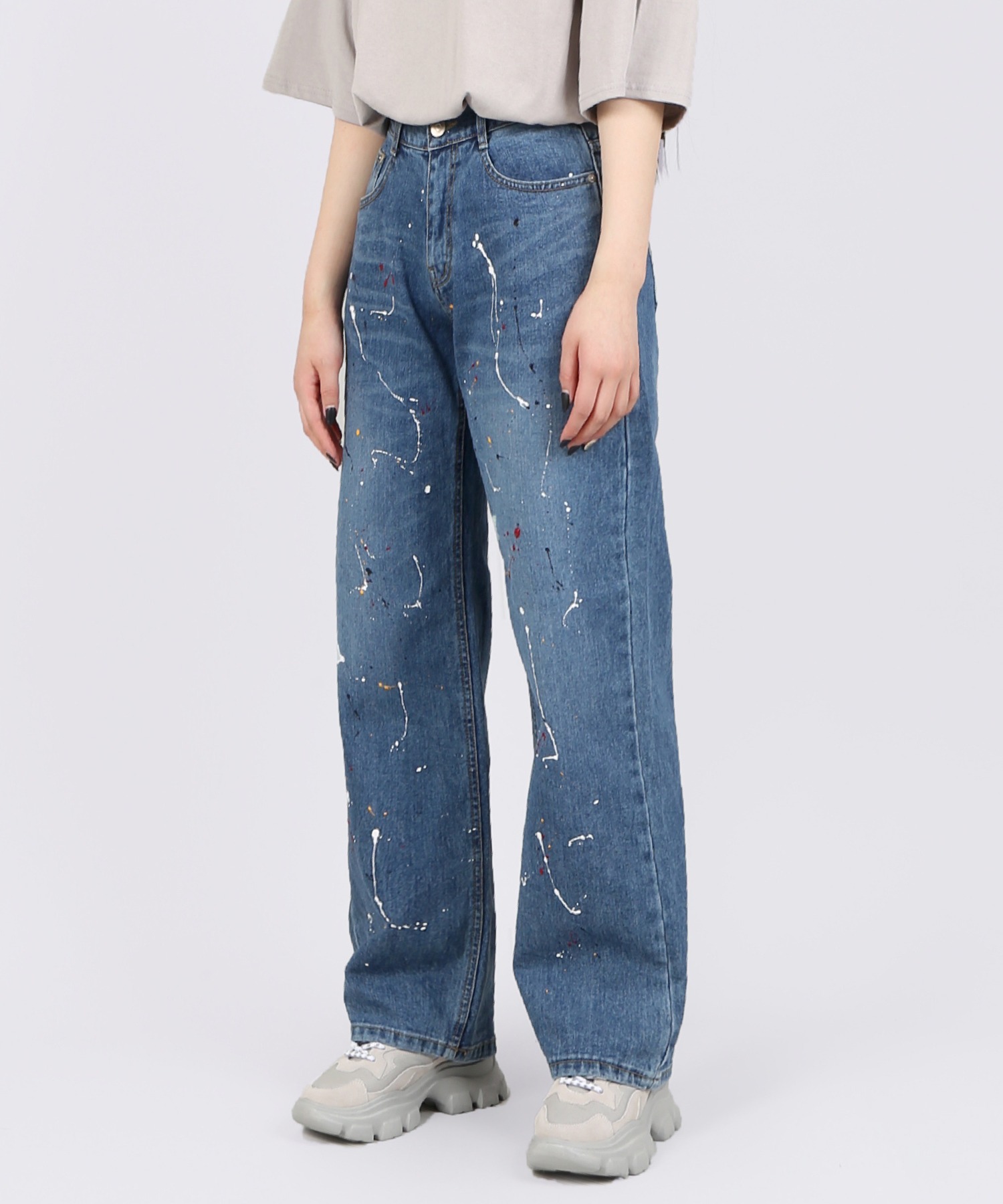 【Figments】ペイントデニムパンツ[品番：WG010075581]｜WEGO【WOMEN】（ウィゴー）のレディースファッション通販｜SHOPLIST（ショップリスト）