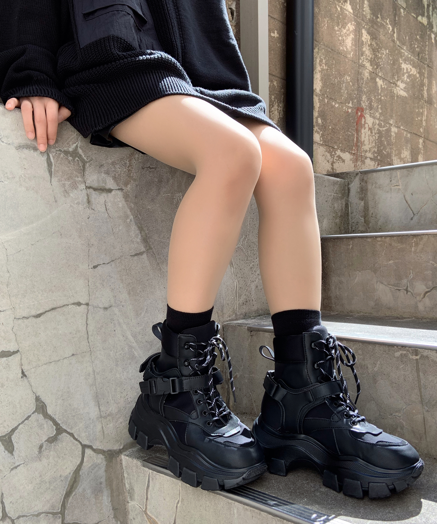 ボリュームレースアップシューズ 韓国  韓国ファッション[品番：WG010075668]｜WEGO【WOMEN】（ウィゴー）のレディースファッション通販｜SHOPLIST（ショップリスト）