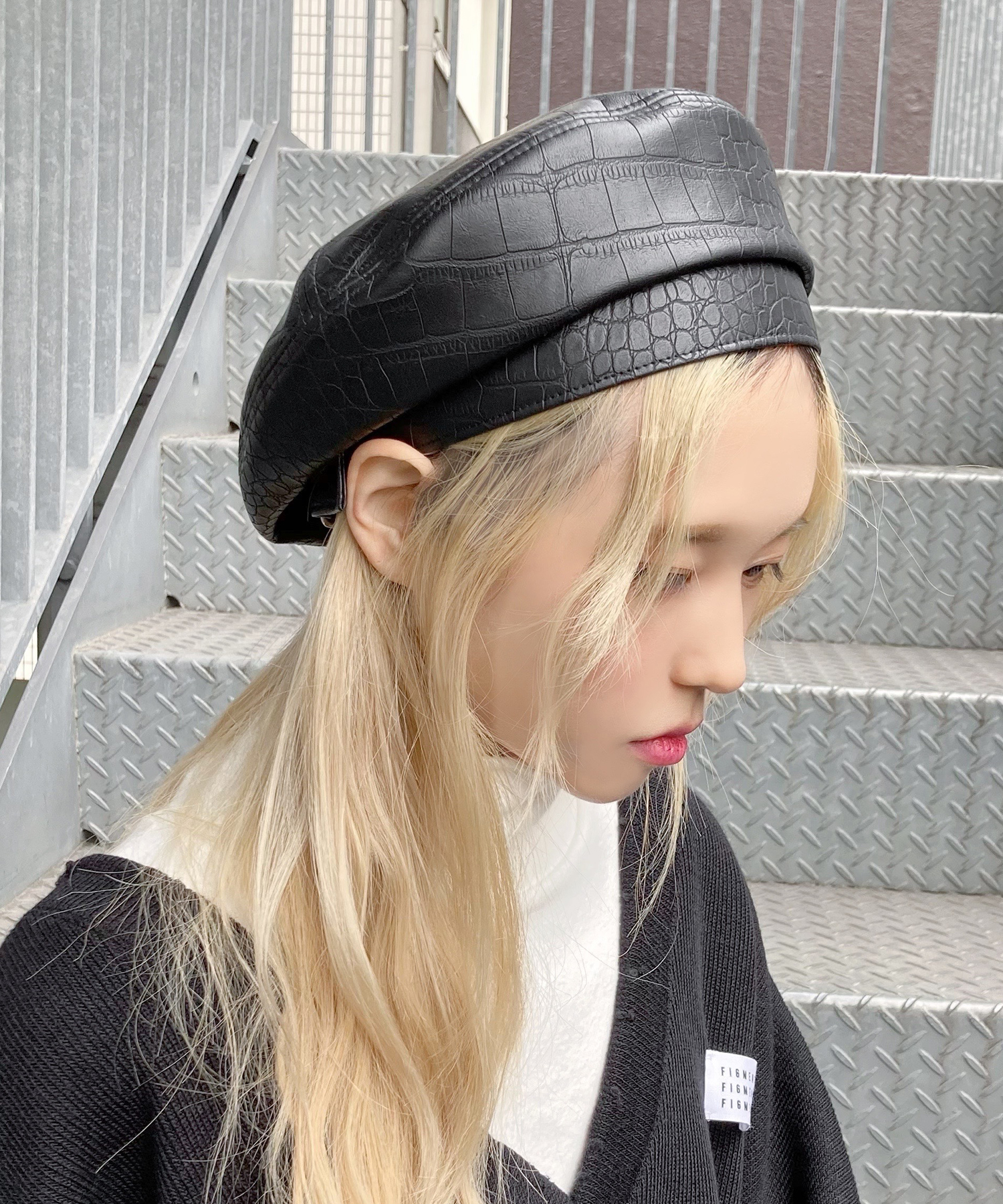 【Figments】クロコフェイクレザーベレー帽[品番：WG010083296]｜WEGO【WOMEN】（ウィゴー）のレディースファッション通販｜SHOPLIST（ショップリスト）