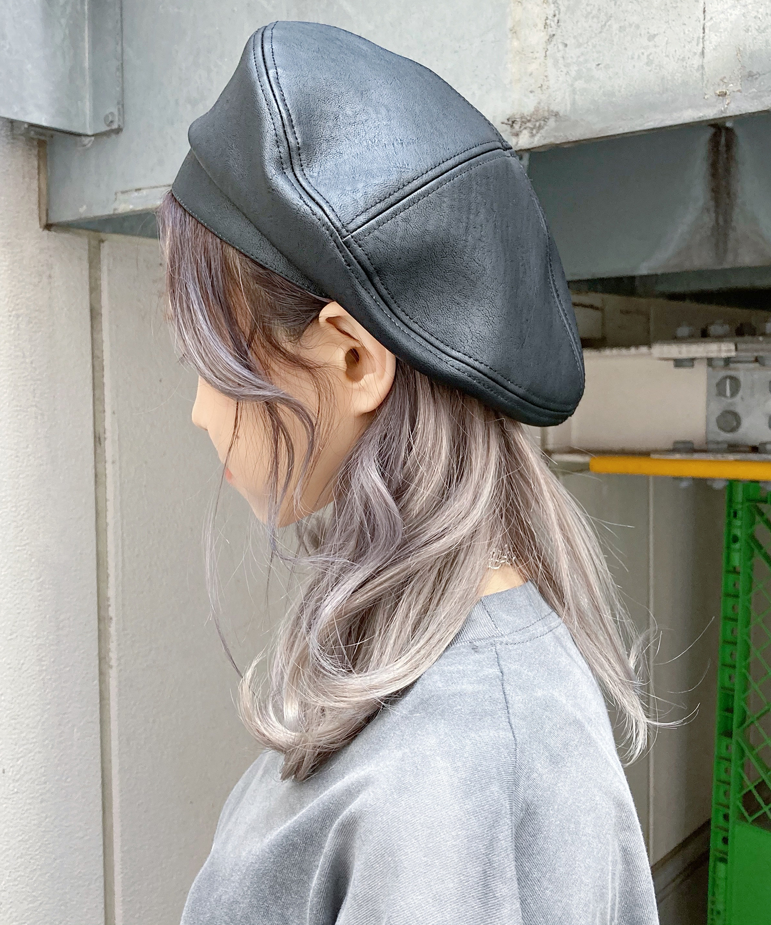 ベレー帽 グレー 灰色 青 韓国 オルチャン 可愛い 通販