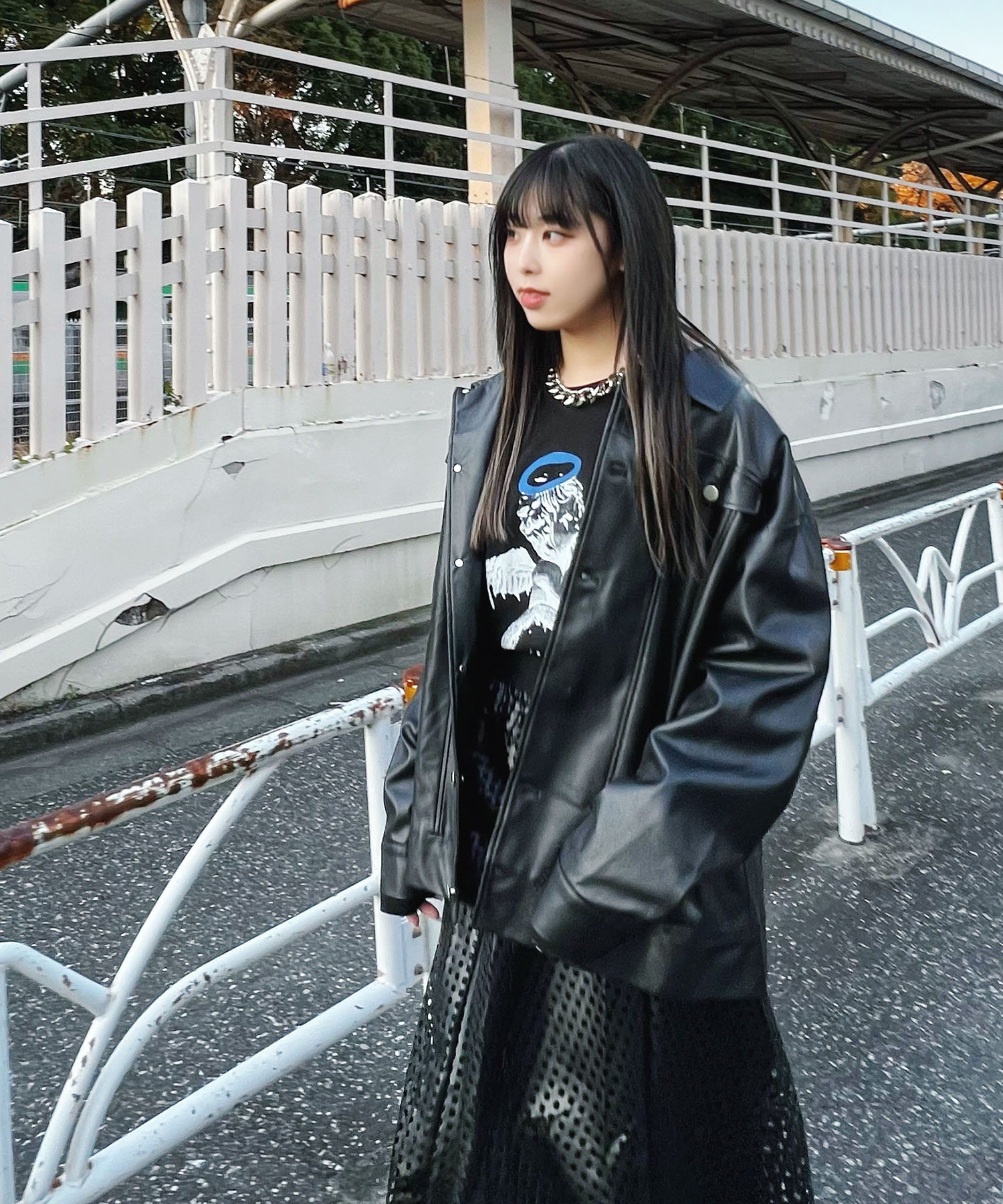 フェイクレザーオーバージャケット 韓国  韓国ファッション[品番：WG010085489]｜WEGO【WOMEN】（ウィゴー）のレディースファッション通販｜SHOPLIST（ショップリスト）