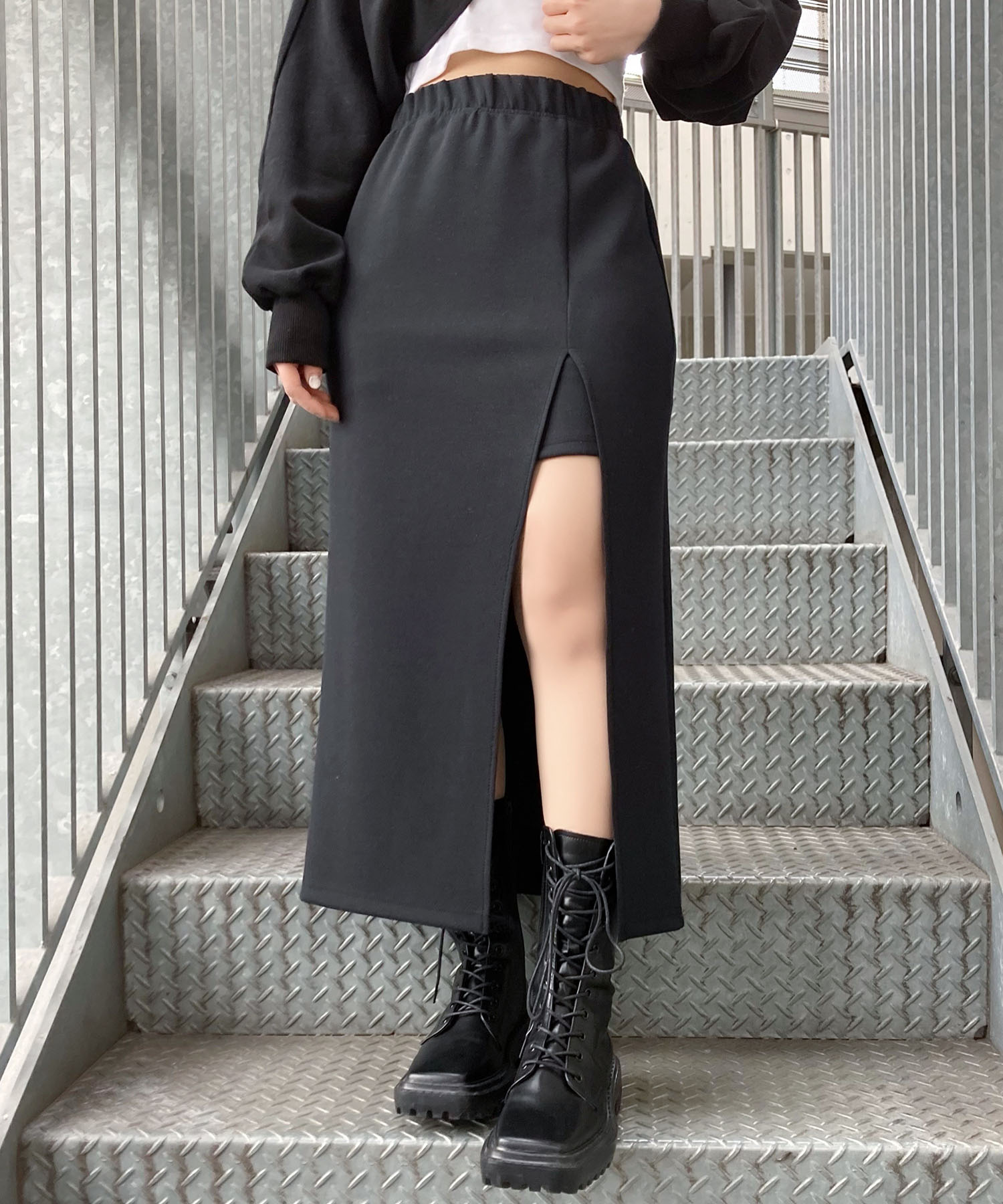スリットロングスカート 韓国 韓国ファッション[品番：WG010084104