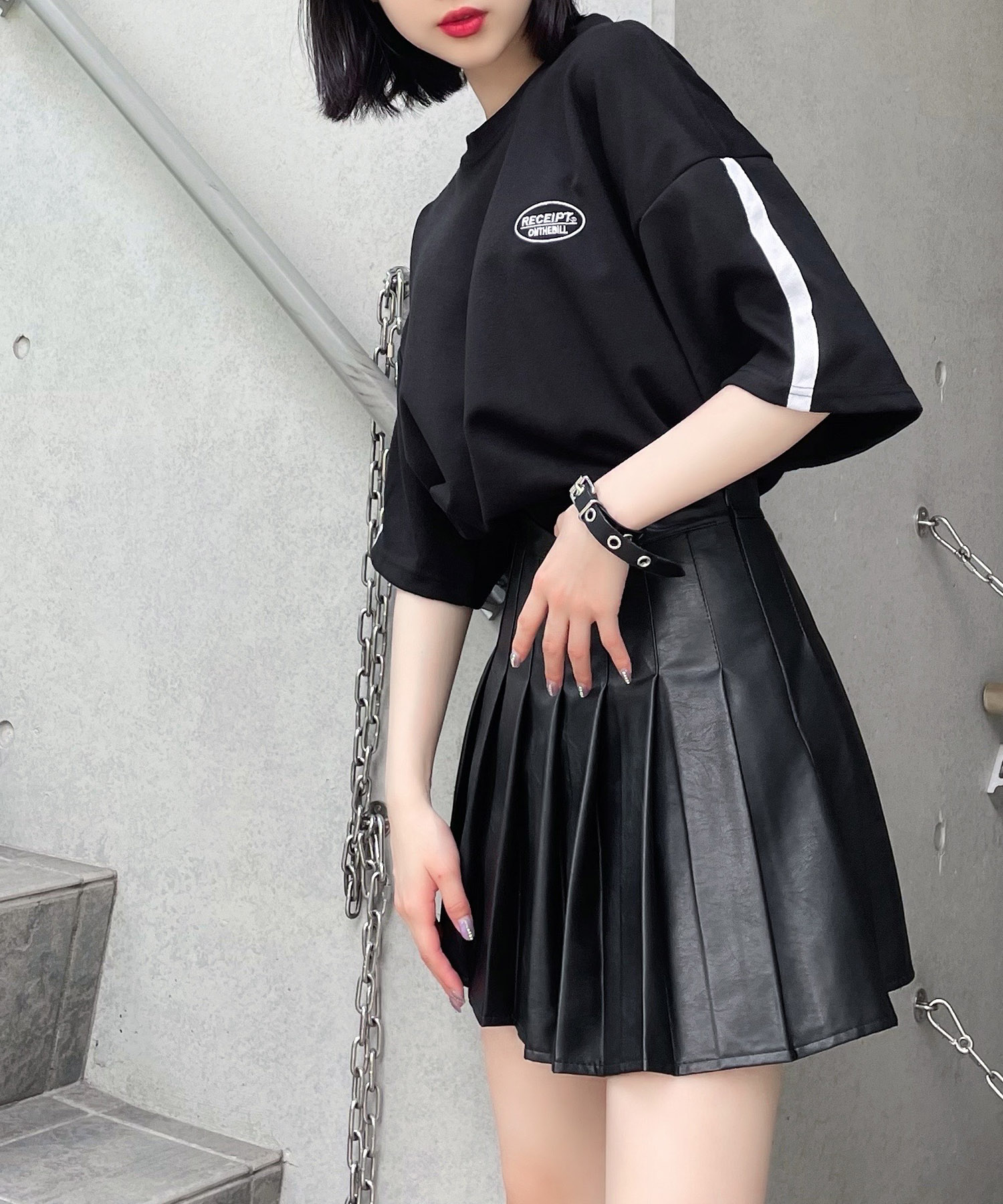 黒 プリーツスカート xs WEGO - ミニスカート