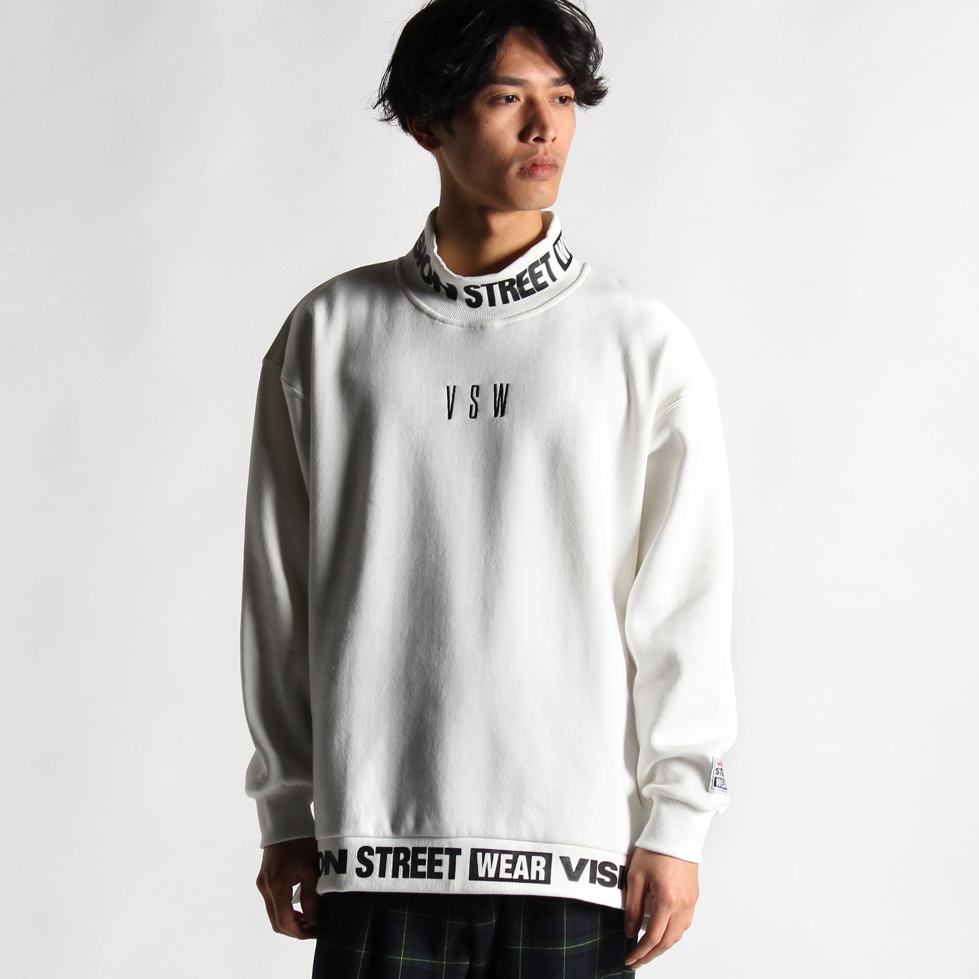 VISIONロゴリブモックネックプルオーバー [品番：WG010016895]｜WEGO【MEN】（ウィゴー）のメンズファッション通販｜SHOPLIST（ショップリスト）