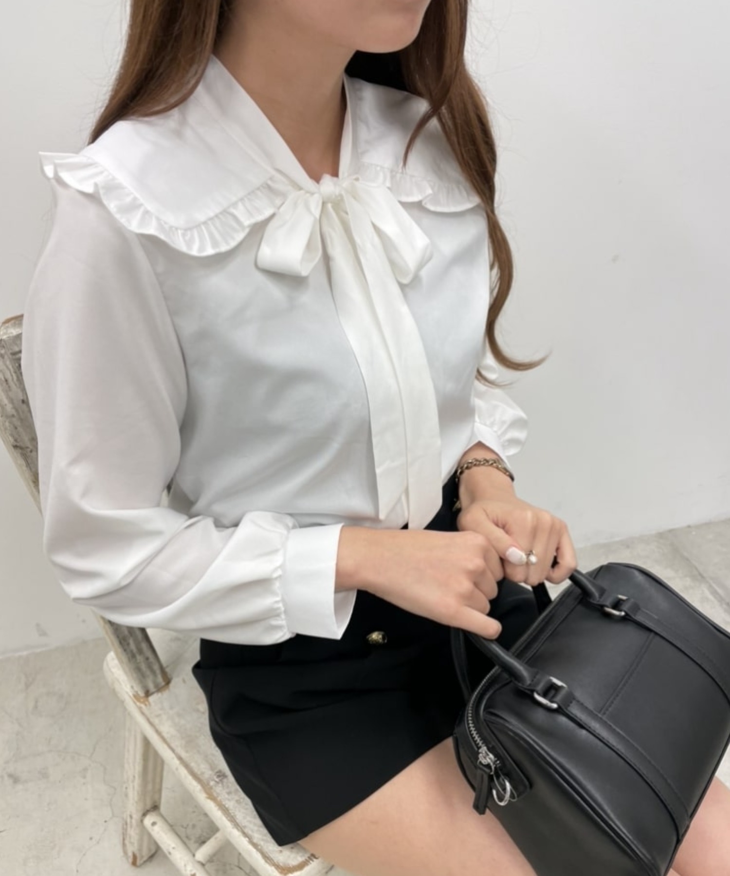 リボンフリル襟ブラウス[品番：WG010084121]｜WEGO【WOMEN