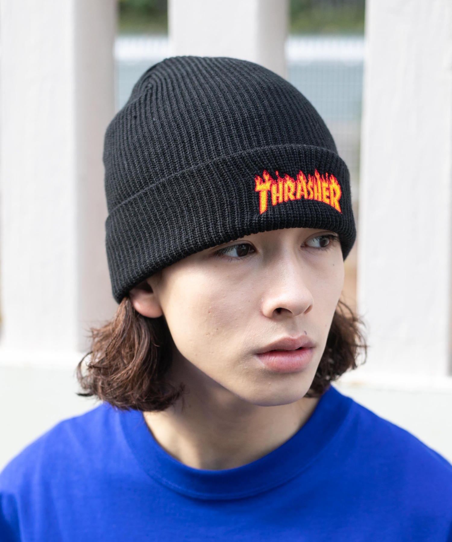 美品 THRASHERニットキャップ ビーニー 最大90%OFFクーポン - ニット