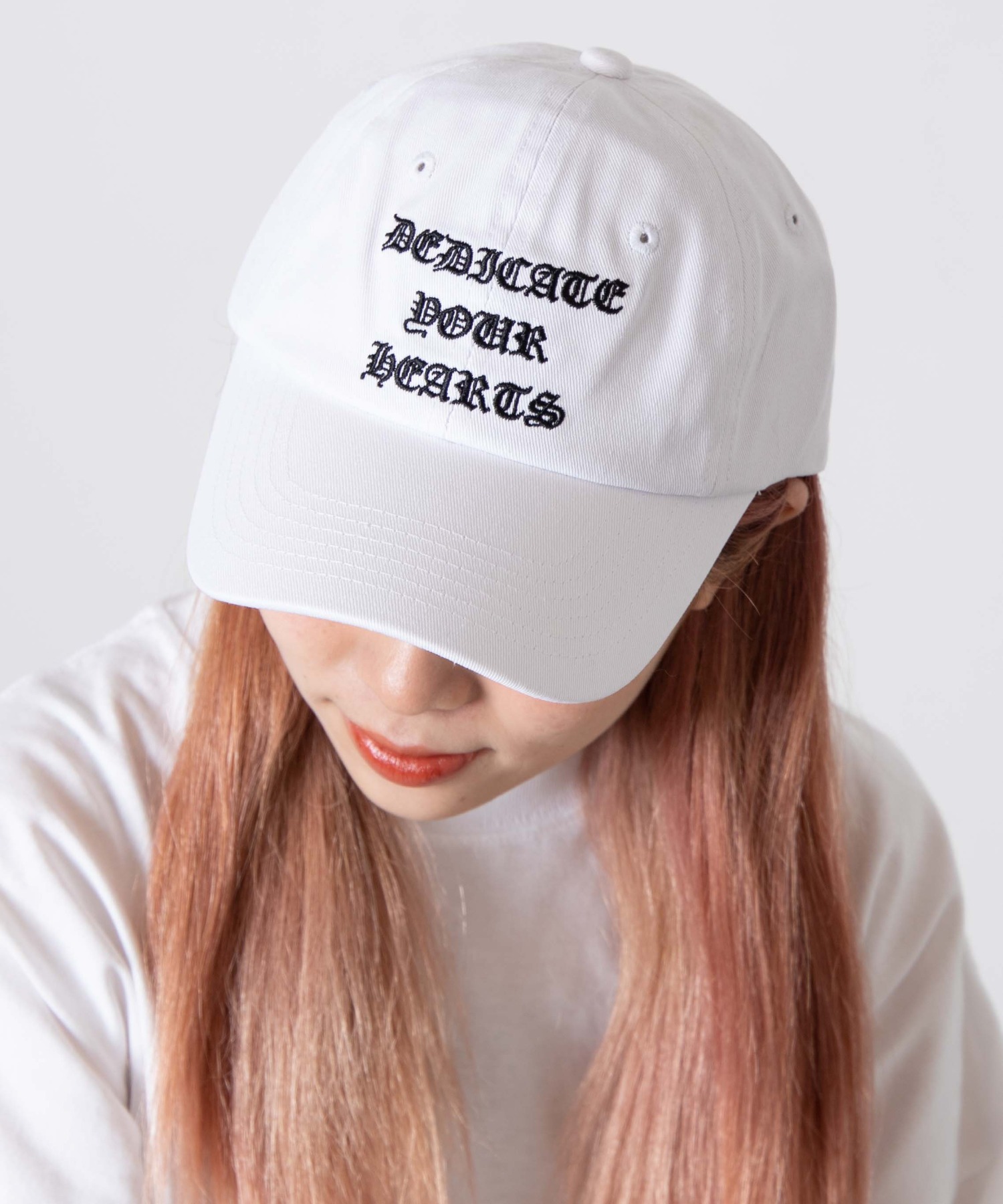 帽子　キャップ　白　韓国　ストリート　落書き　個性的　ホワイト