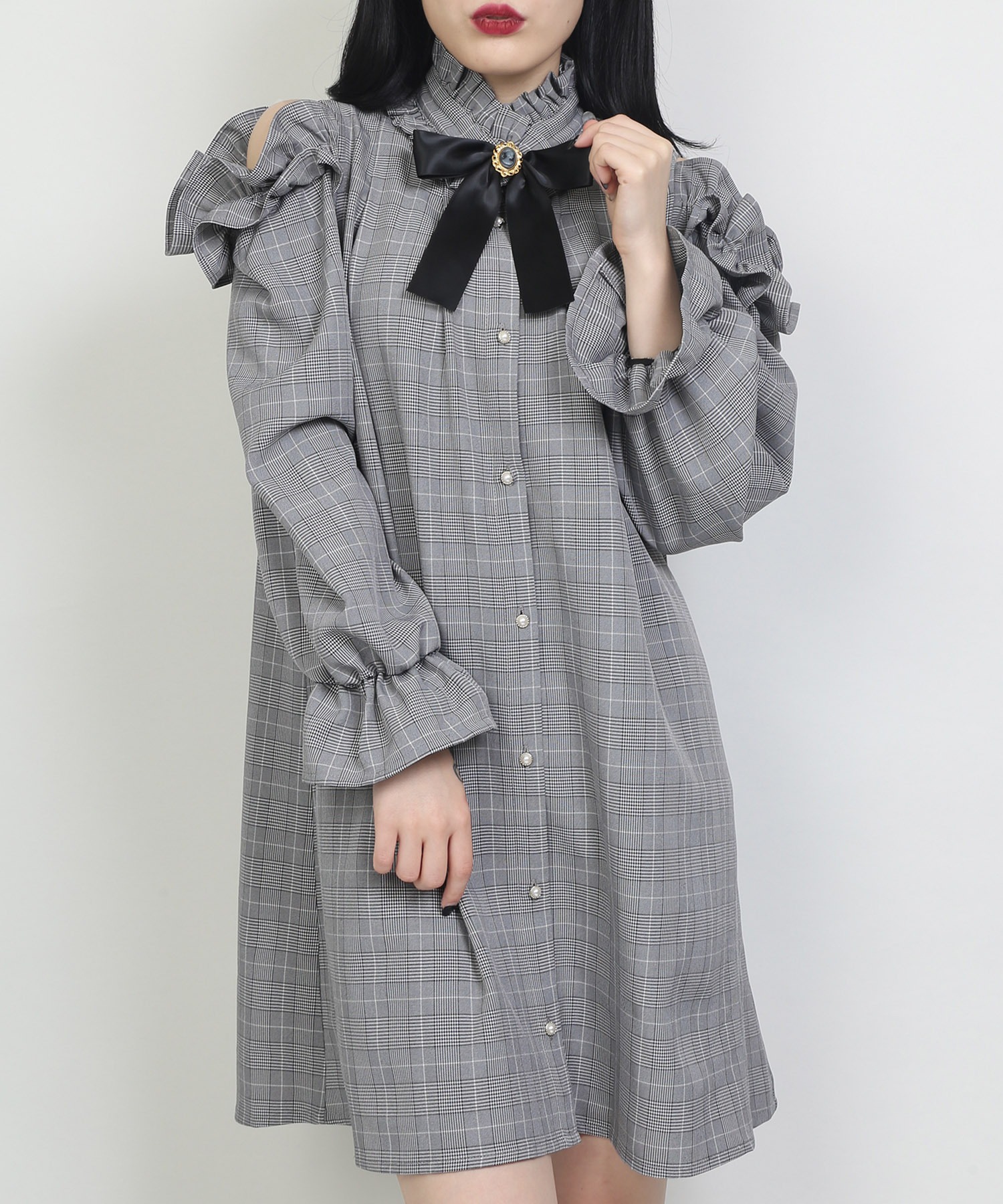 Wc カメオブローチフリルワンピース 品番 Wg Wego Women ウィゴー のレディースファッション通販 Shoplist ショップリスト