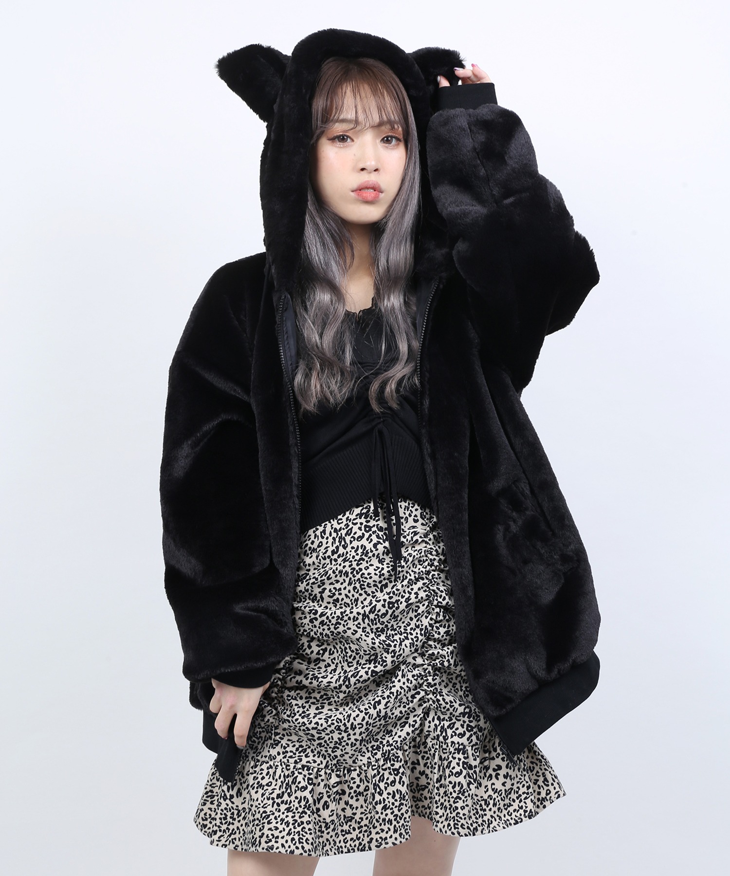 WC】ネコフェイクファーブルゾン[品番：WG010077017]｜WEGO【WOMEN