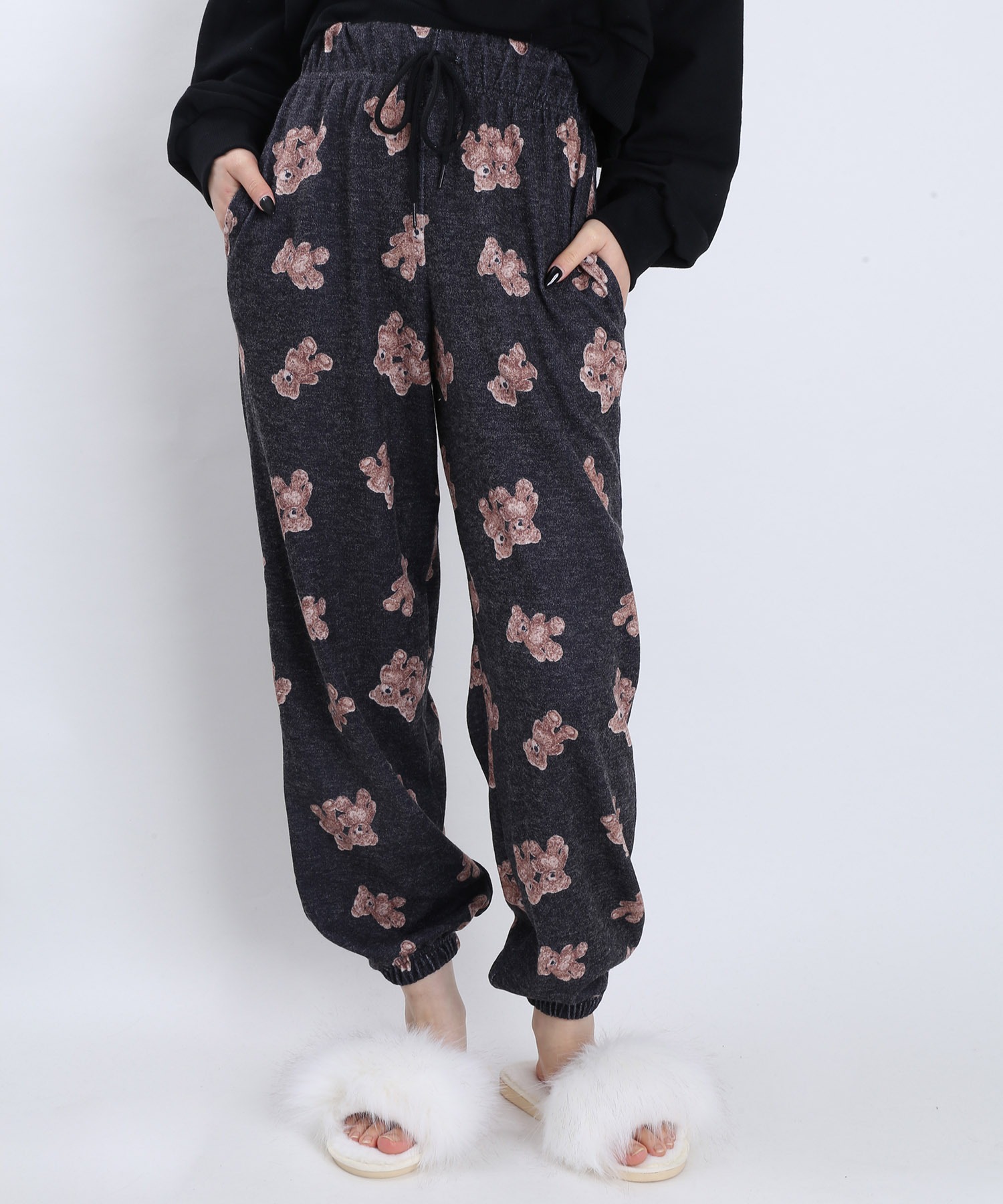 【WC】クマ柄イージーパンツ[品番：WG010079993]｜WEGO【WOMEN】（ウィゴー）のレディースファッション通販｜SHOPLIST（ショップリスト）