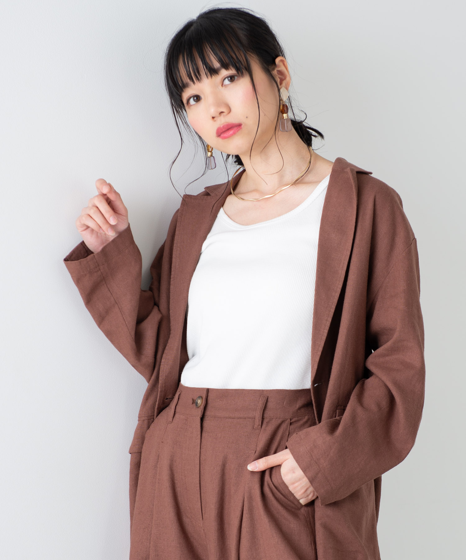 リネンブレンドダブルジャケット  WE19SM04-L001[品番：WG010037803]｜WEGO【WOMEN】（ウィゴー）のレディースファッション通販｜SHOPLIST（ショップリスト）